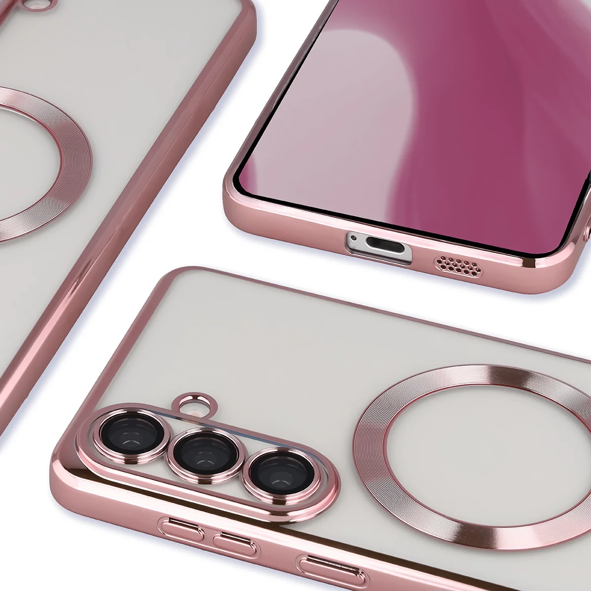 Close-up of the built-in camera protection in Bizon Case GuardO for Samsung Galaxy S26 Plus