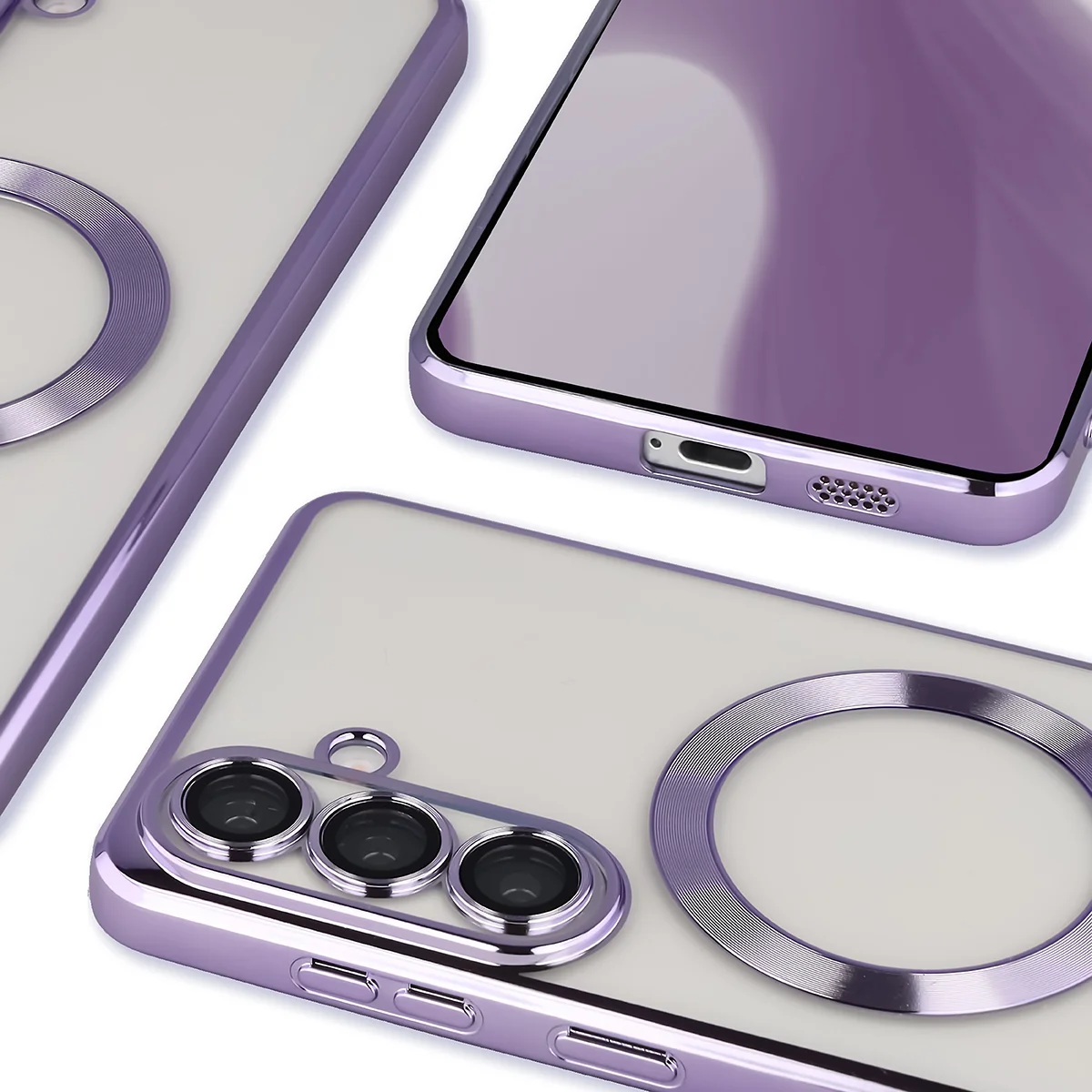 Close-up of the built-in camera protection in Bizon Case GuardO for Samsung Galaxy S26 Plus