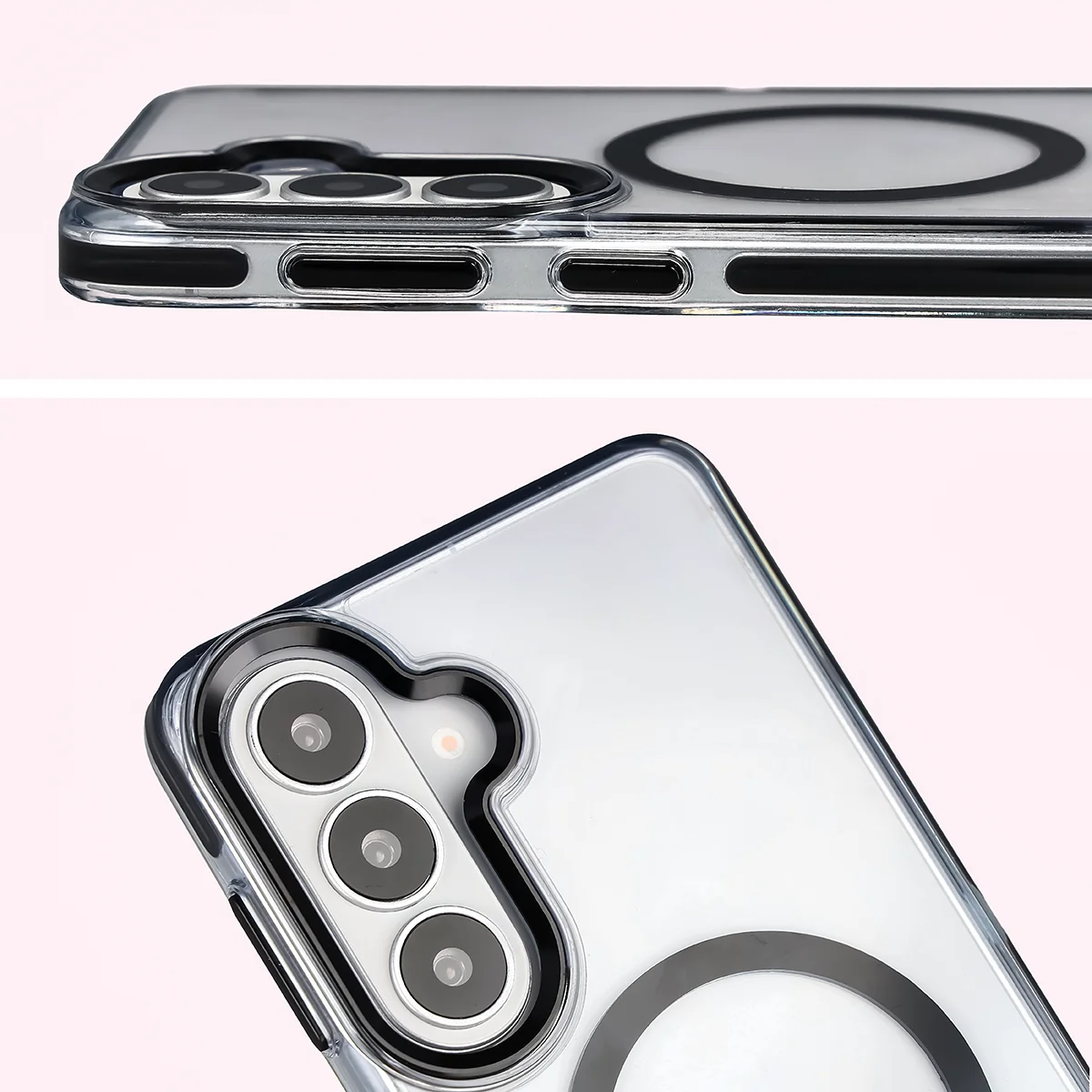 Integrated buttons, cutouts, and hybrid material in Bizon Case Marco