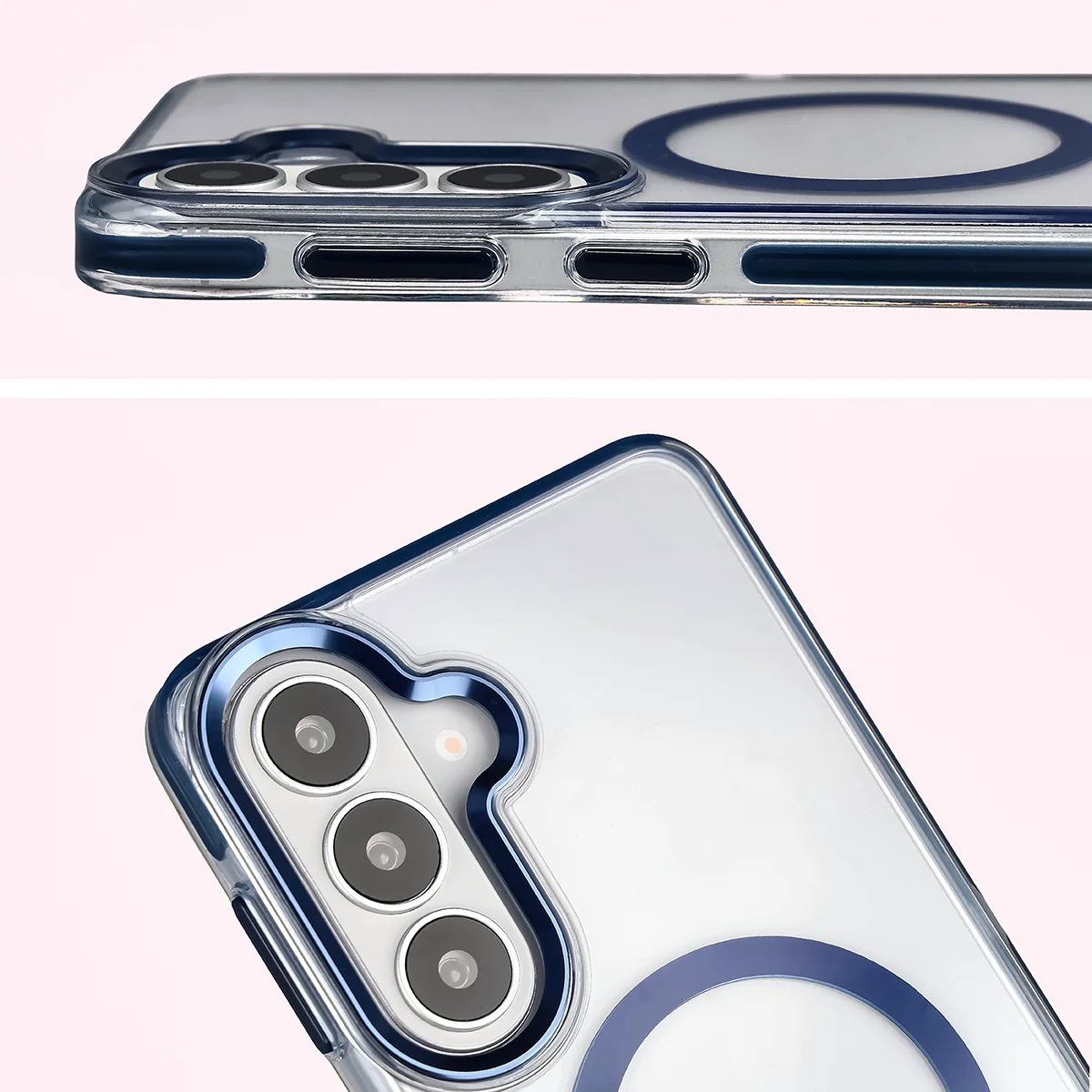Integrated buttons, cutouts, and hybrid material in Bizon Case Marco