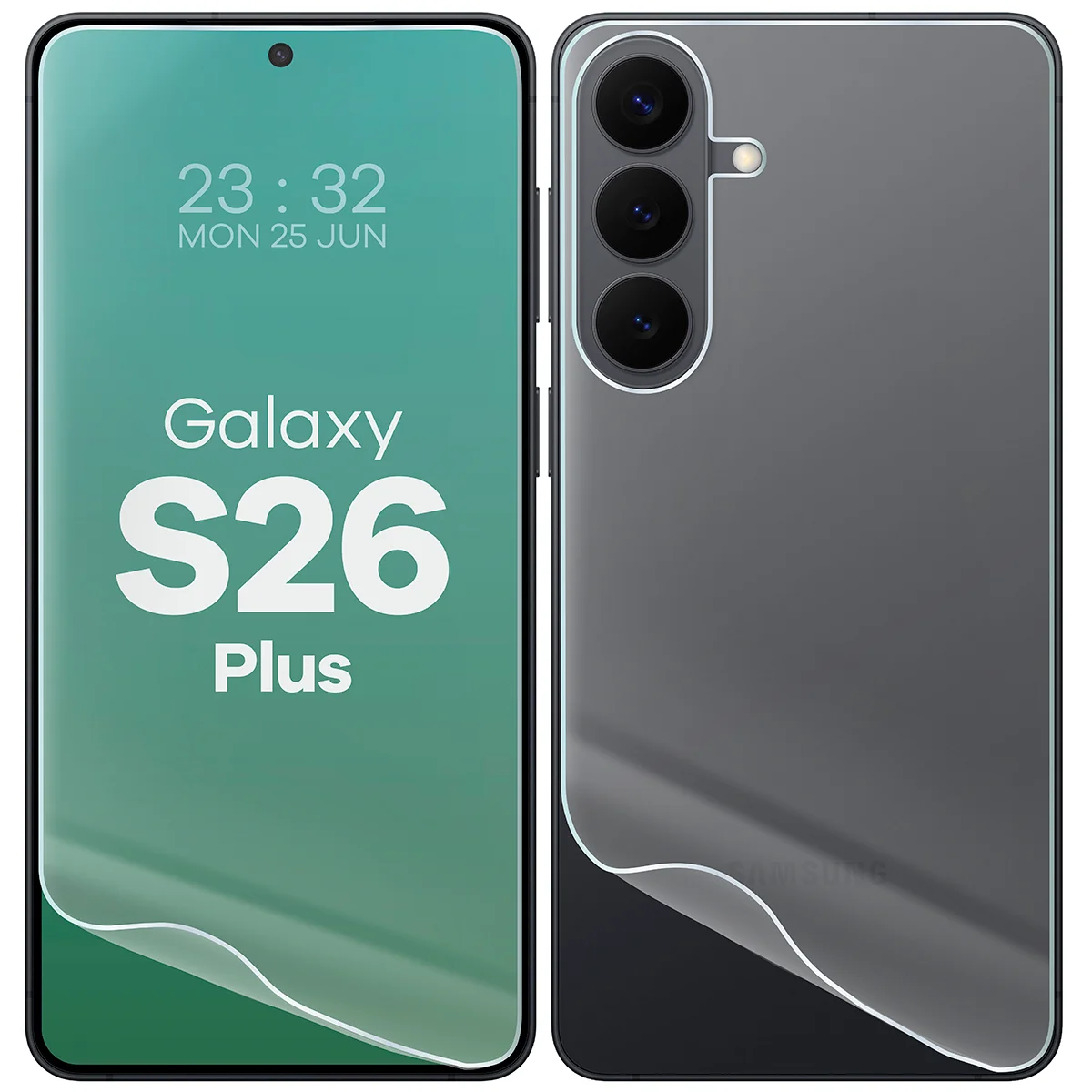 Przezroczystość zestawu folii hydrożelowych na telefon Bizon Film Hydrogel Pack do Samsung Galaxy S26 Plus