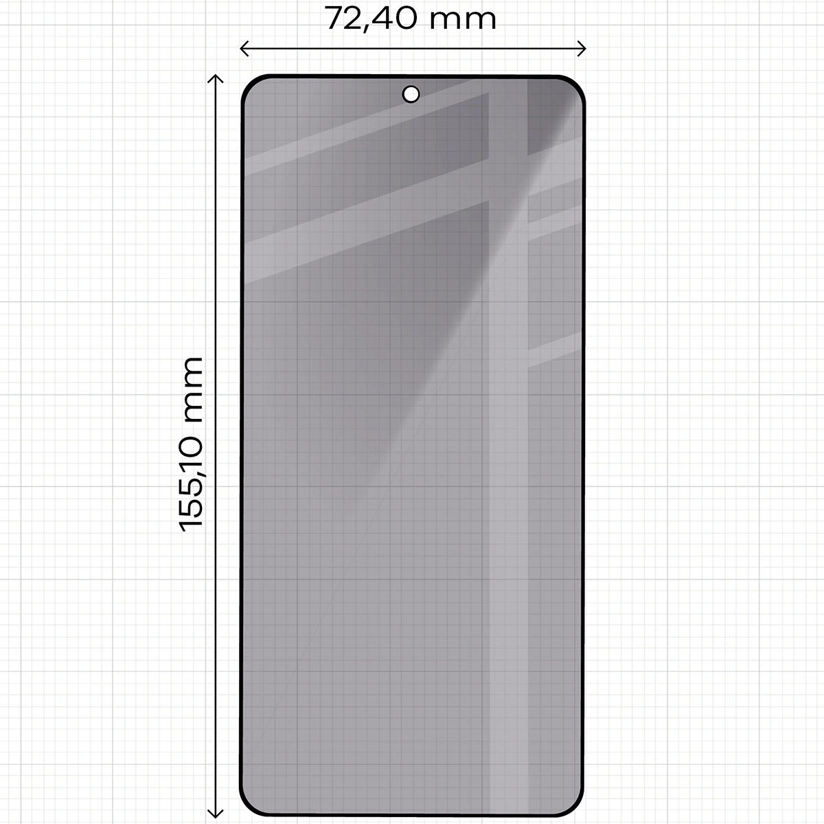 Zdjęcie na miarce szkła Bizon Glass Edge Shadow Duo do Samsung Galaxy S26 Plus / Samsung Galaxy S25 Edge