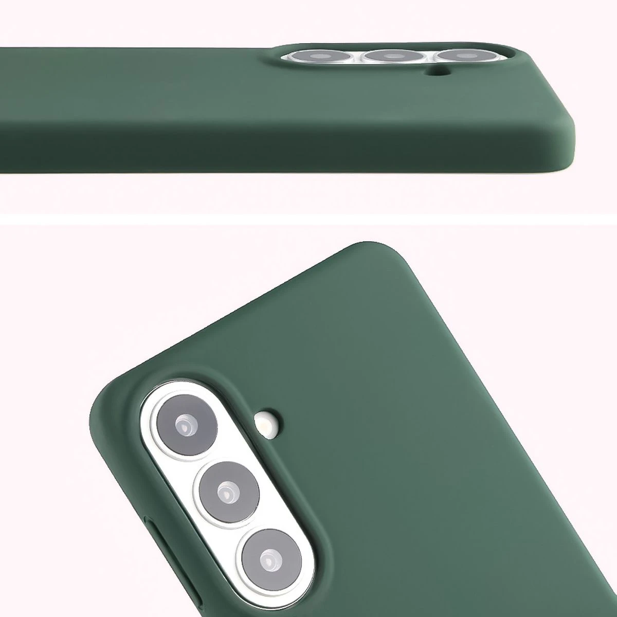 Prim-plan pe decupajul pentru camere în husa Bizon Soft Case pentru Samsung Galaxy S26 Plus