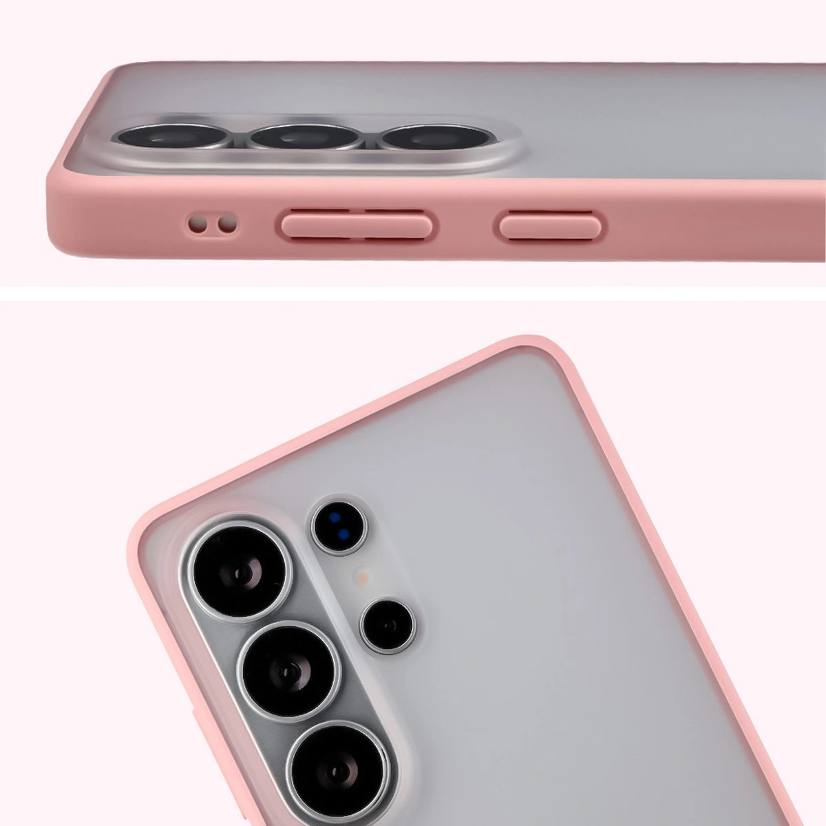 Vollständiger Ausschnitt und erhöhte Kanten der Kamera im Bizon Case Angelo für das Samsung Galaxy S26 Ultra