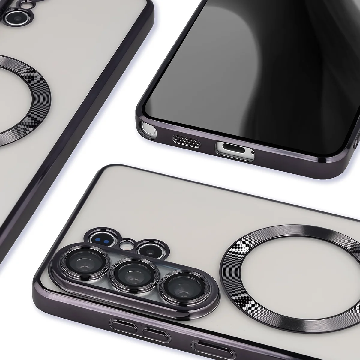 Close-up of the built-in camera protection in Bizon Case GuardO for Samsung Galaxy S26 Ultra
