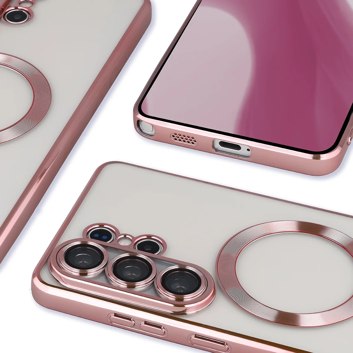 Close-up of the built-in camera protection in Bizon Case GuardO for Samsung Galaxy S26 Ultra