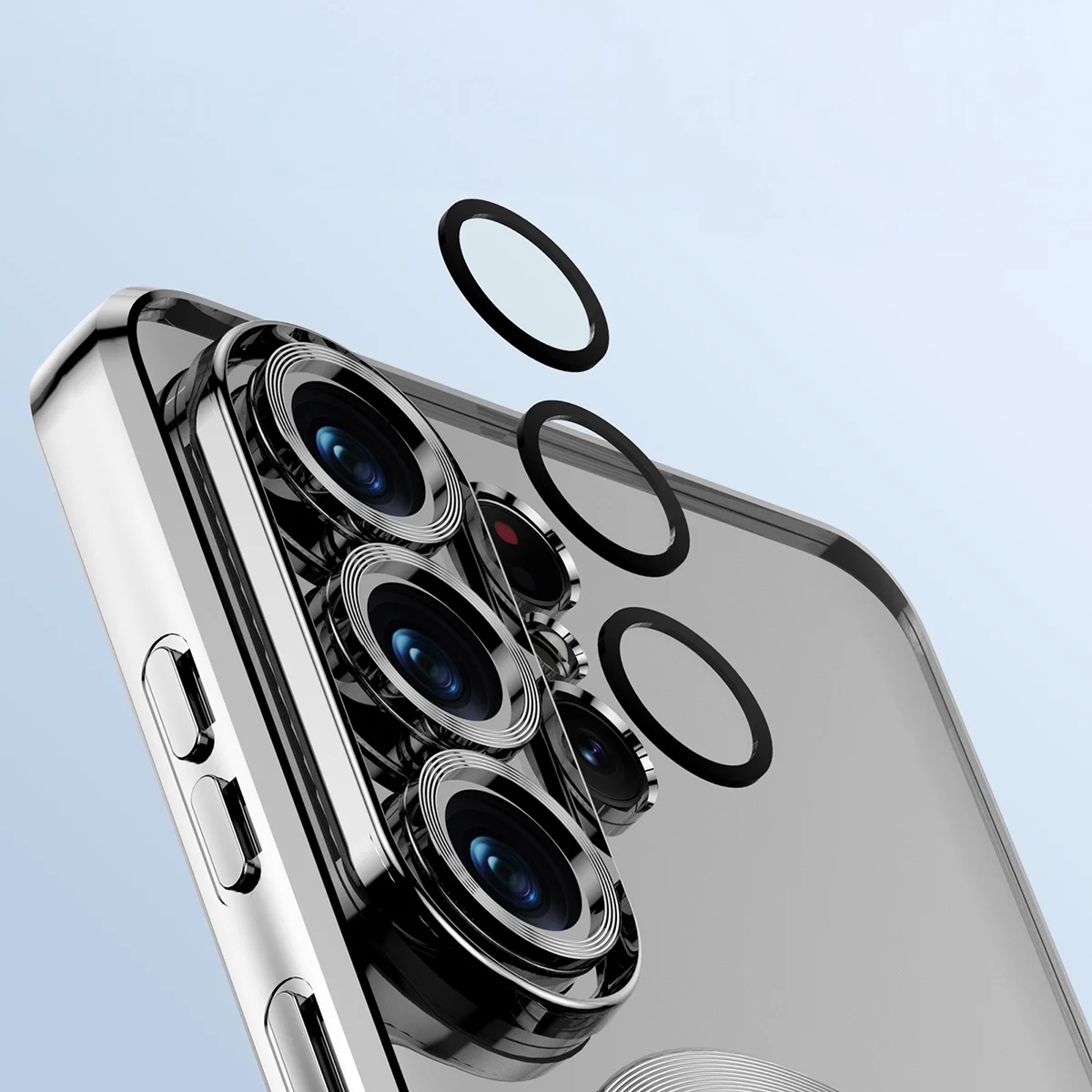 Metallic frame, raised edges, and integrated covers in the Bizon Case GuardO for Samsung Galaxy S26 Ultra