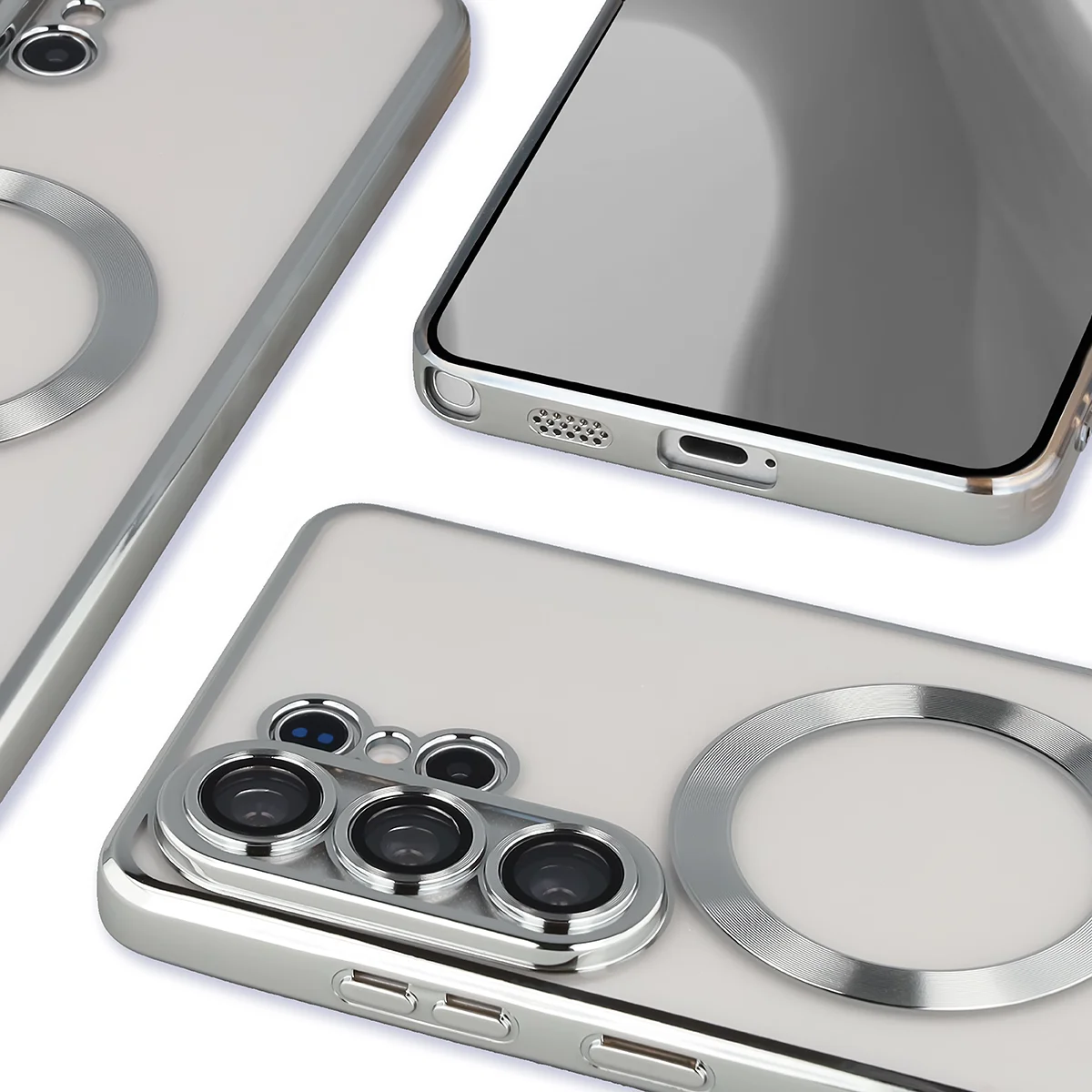 Close-up of the built-in camera protection in Bizon Case GuardO for Samsung Galaxy S26 Ultra