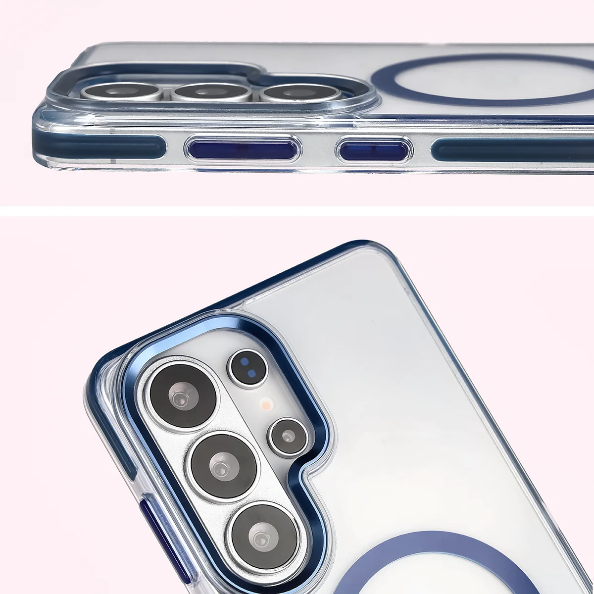 Integrated buttons, cutouts, and hybrid material in Bizon Case Marco