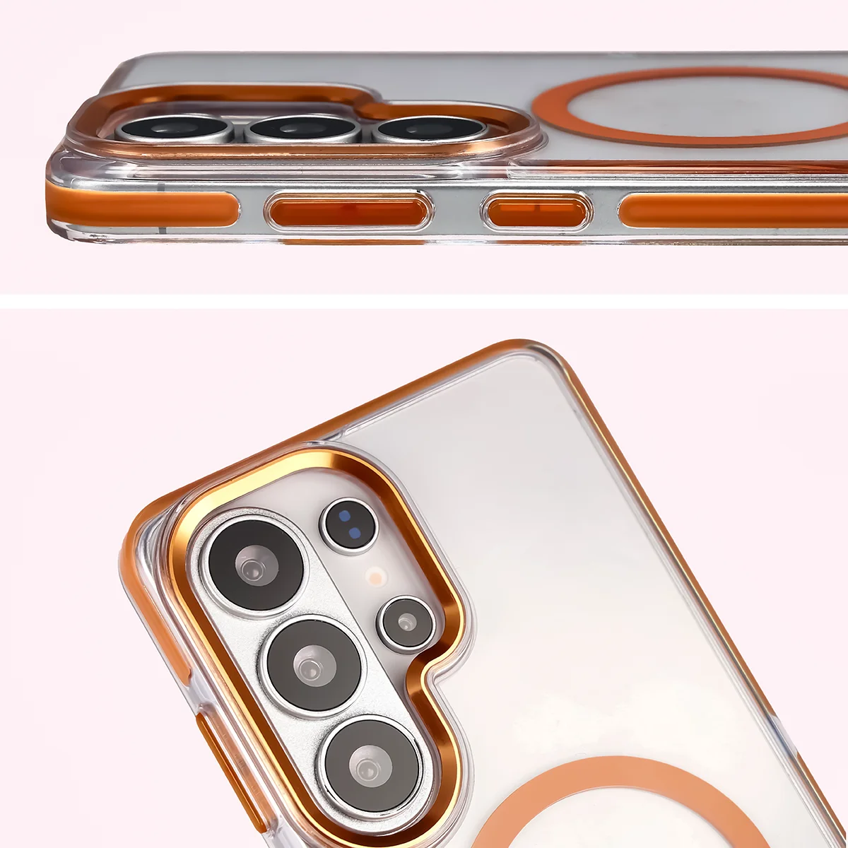 Integrated buttons, cutouts, and hybrid material in Bizon Case Marco