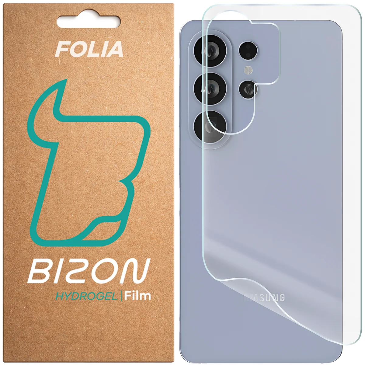 Pudełko i folia hydrożelowa na tył telefonu Bizon Film Hydrogel Back do Samsung Galaxy S26 Ultra