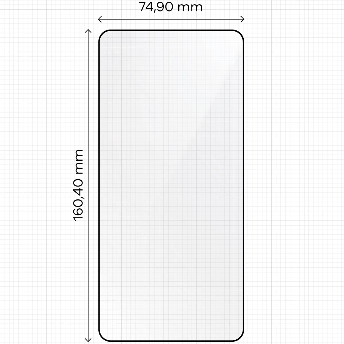 Wymiary szkła na miarce dla Samsung Galaxy S26 Ultra