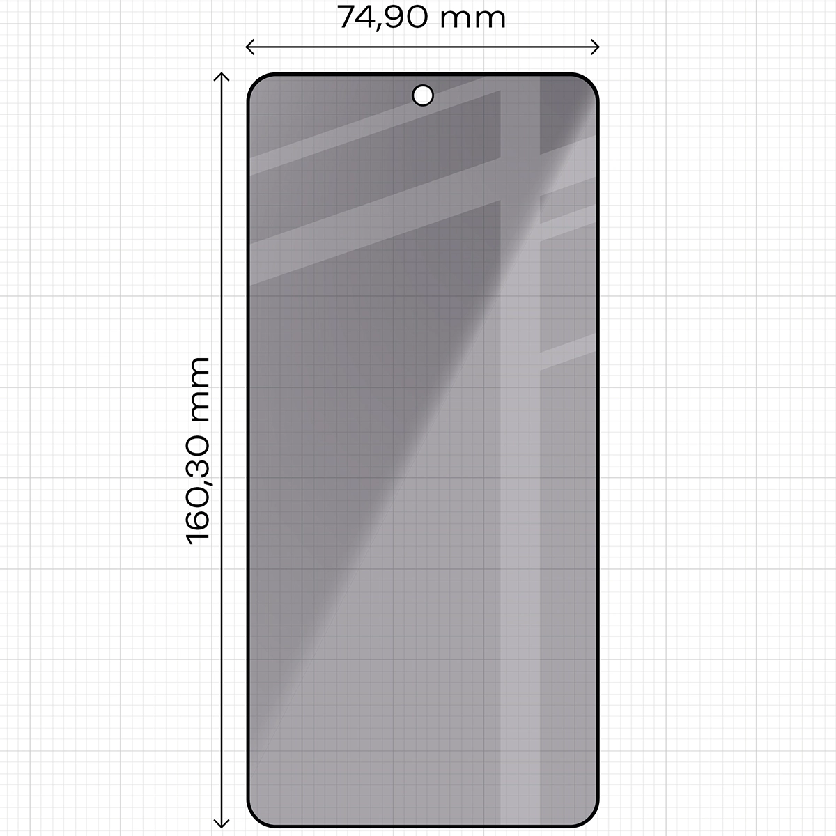 Wymiary szkła na miarce dla Samsung Galaxy S26 Ultra