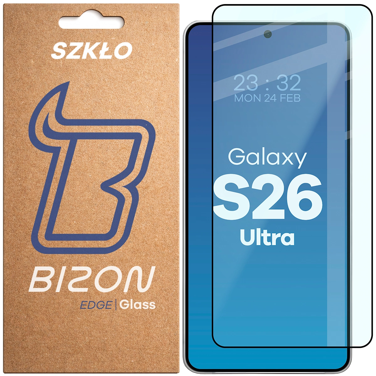 Szkło hartowane na cały ekran Bizon Glass Edge 2 dla Samsung Galaxy S26 Ultra