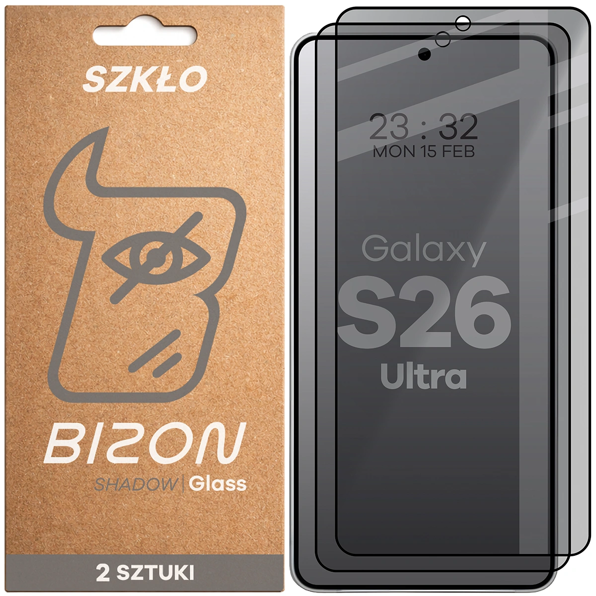 Szkło prywatyzujące Bizon Glass Edge Shadow Duo do Samsung Galaxy S26 Ultra