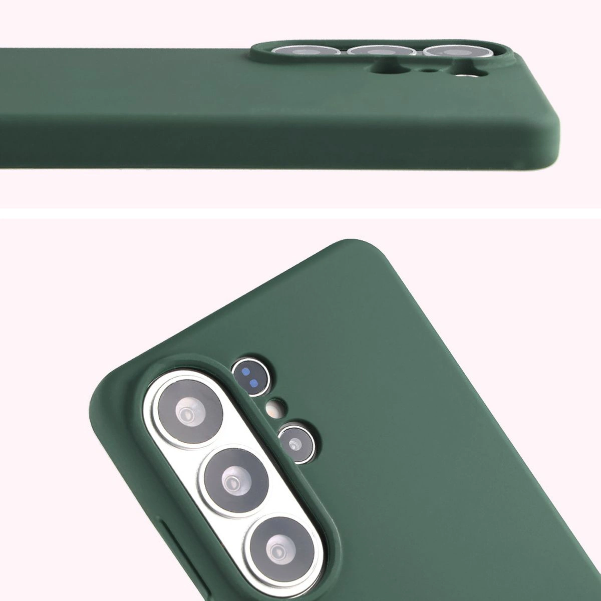 Prim-plan pe cupa pentru obiective în husa Bizon Soft Case pentru Samsung Galaxy S26 Ultra