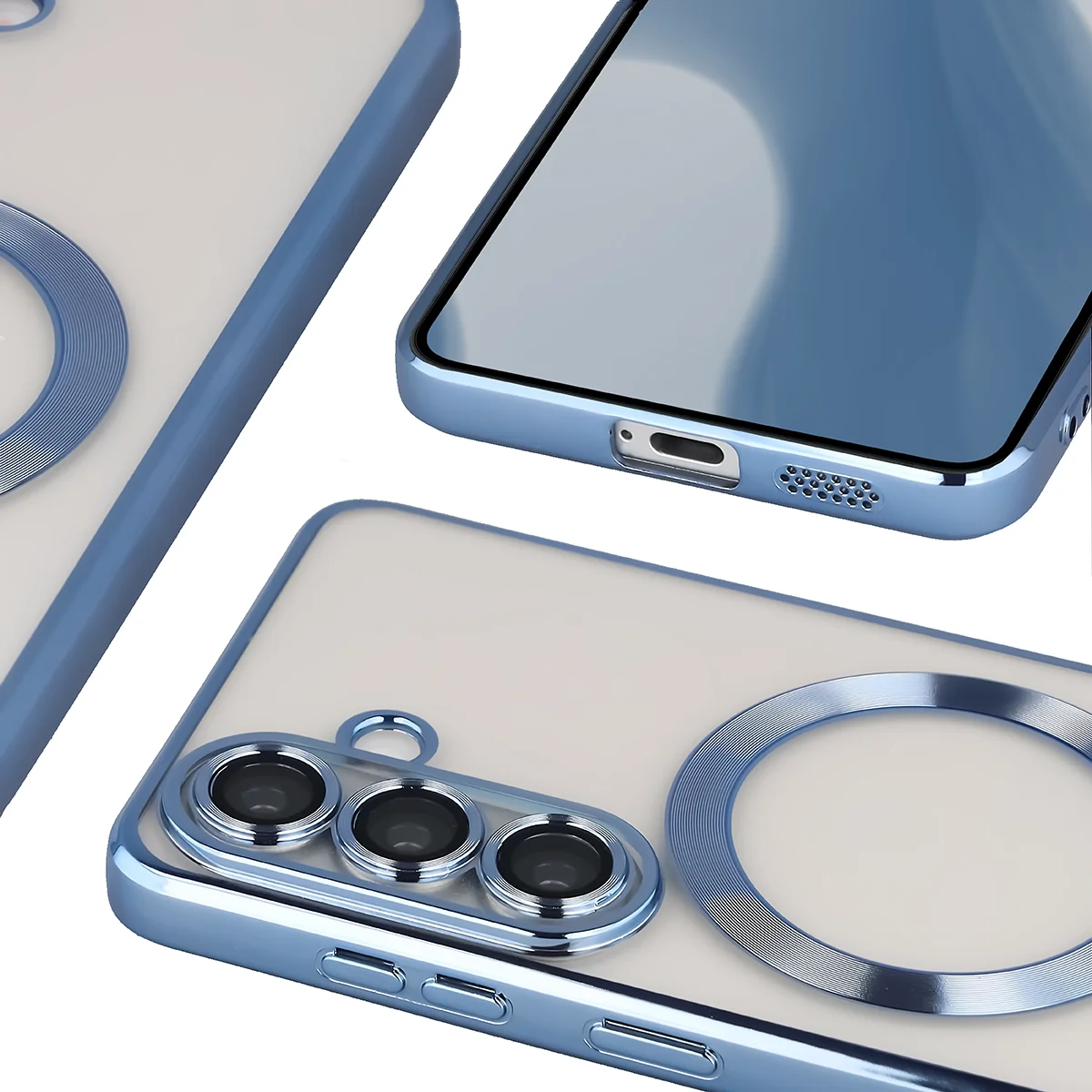 Close-up of the built-in camera protection in Bizon Case GuardO for Samsung Galaxy S26