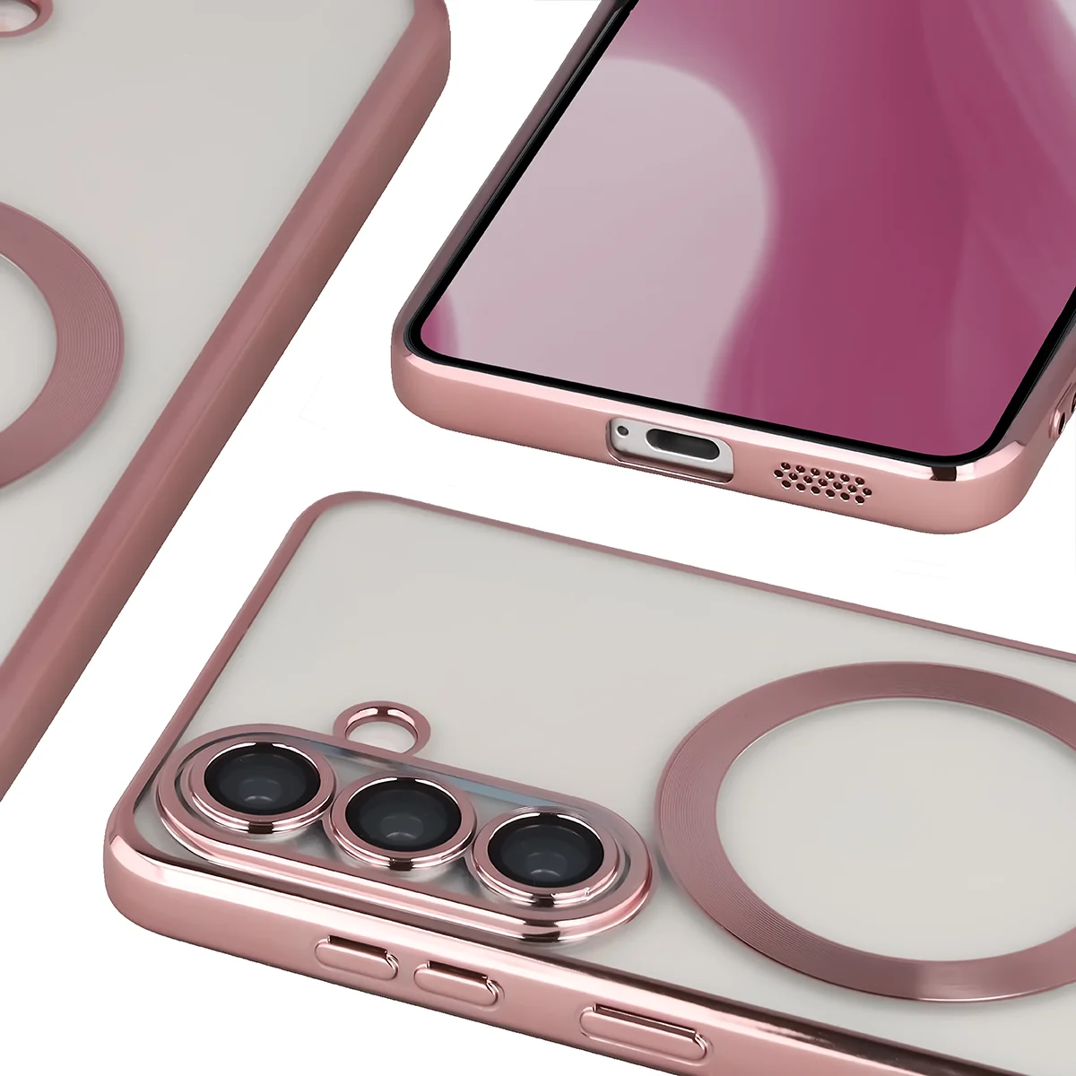 Close-up of the built-in camera protection in Bizon Case GuardO for Samsung Galaxy S26