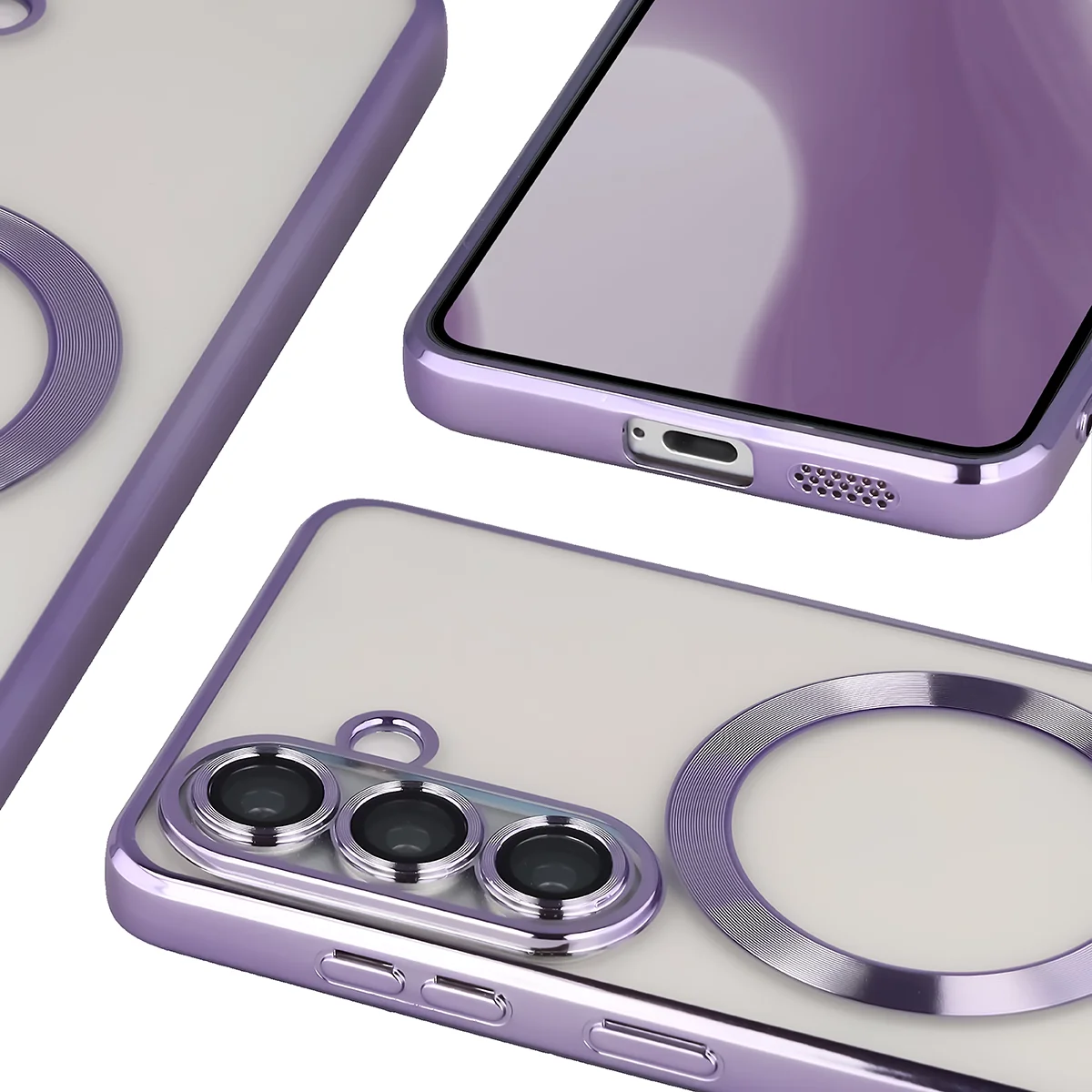 Close-up of the built-in camera protection in Bizon Case GuardO for Samsung Galaxy S26