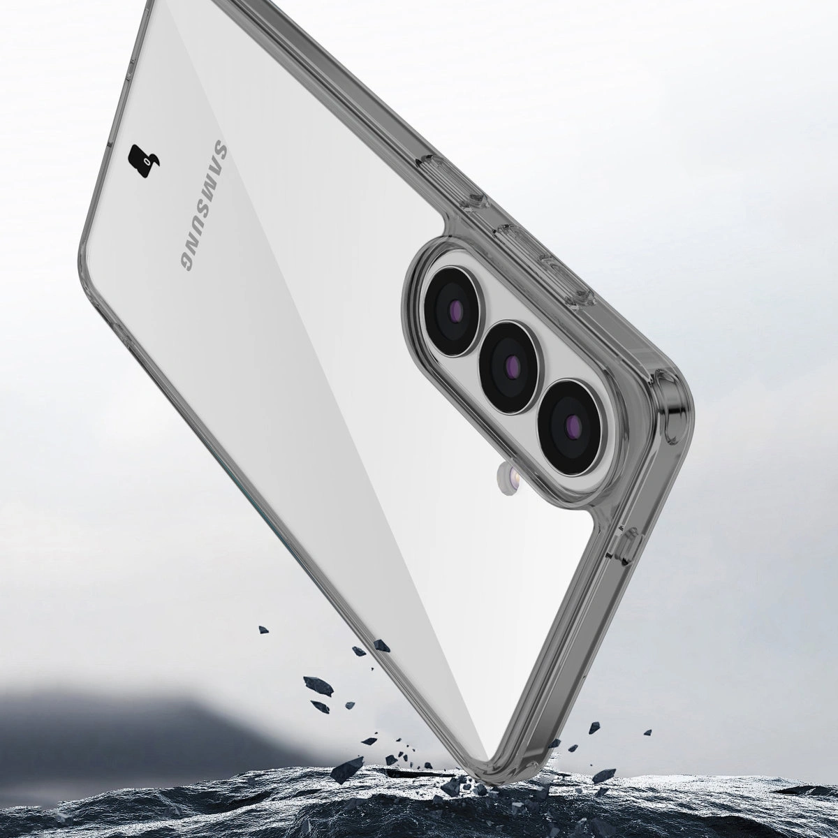 Ausschnitt für die Kamera in der Bizon Case Halo für Samsung Galaxy S26