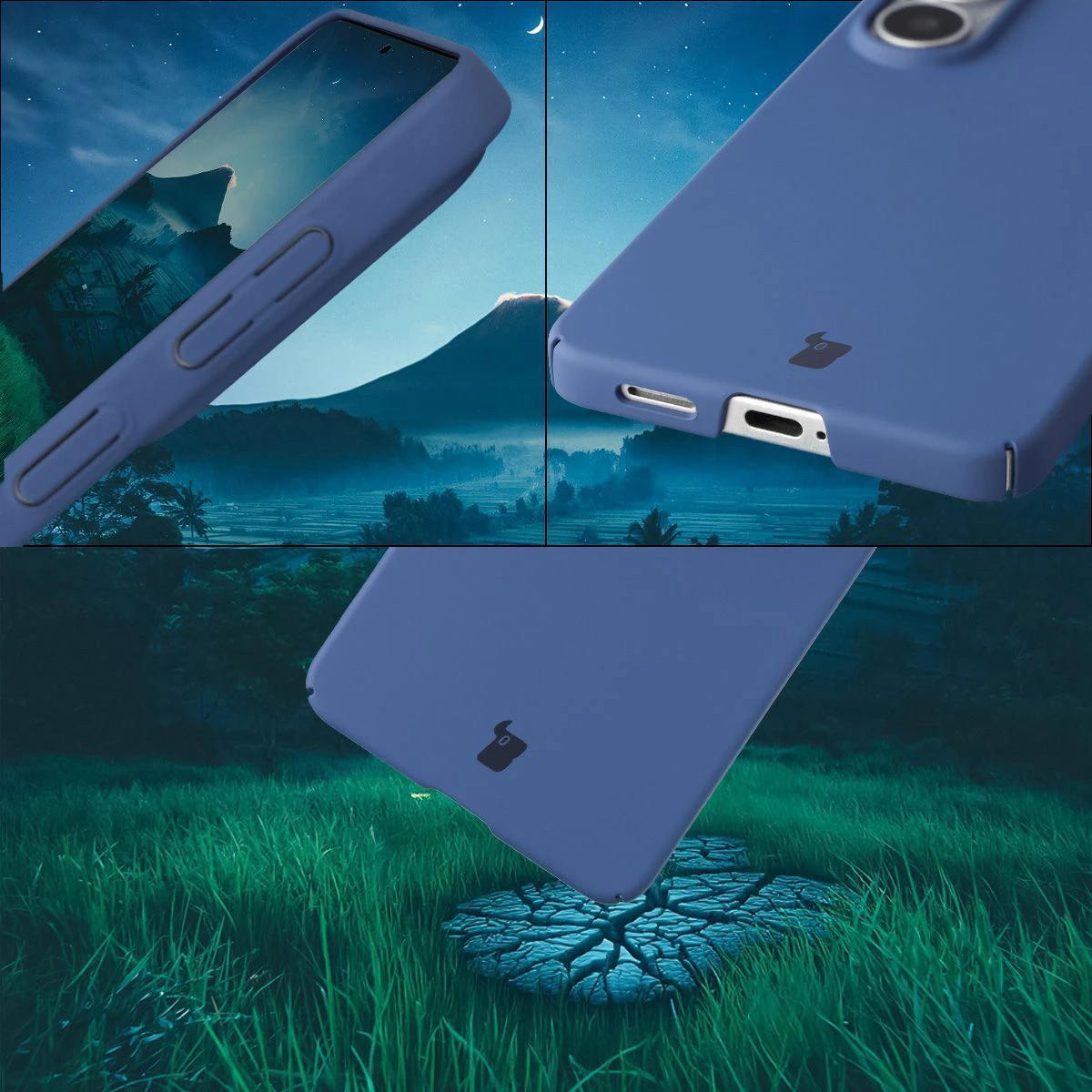 Protecții integrate pentru butoane, decupaje și material dur al etui-ului Bizon Case Łupka pentru Samsung Galaxy S26