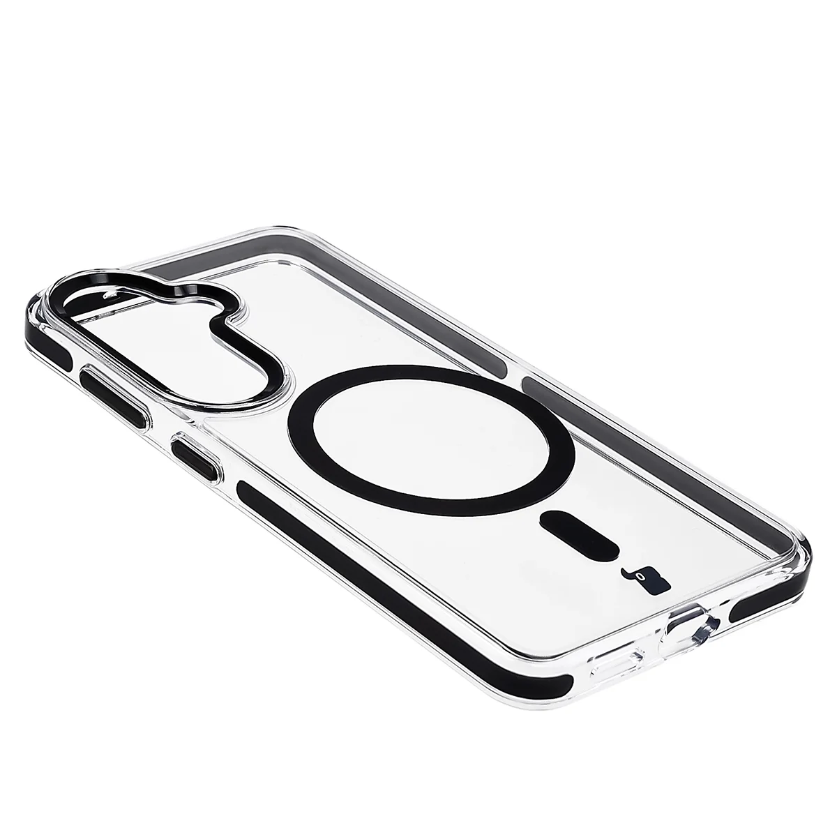 Pełne wycięcie i podwyższone krawędzie aparatu w etui Bizon Case Marco