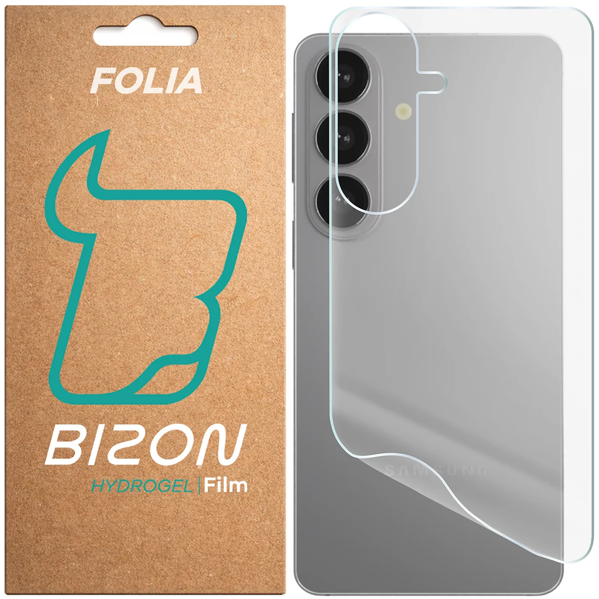 Pudełko i folia hydrożelowa na tył telefonu Bizon Film Hydrogel Back do Samsung Galaxy S26