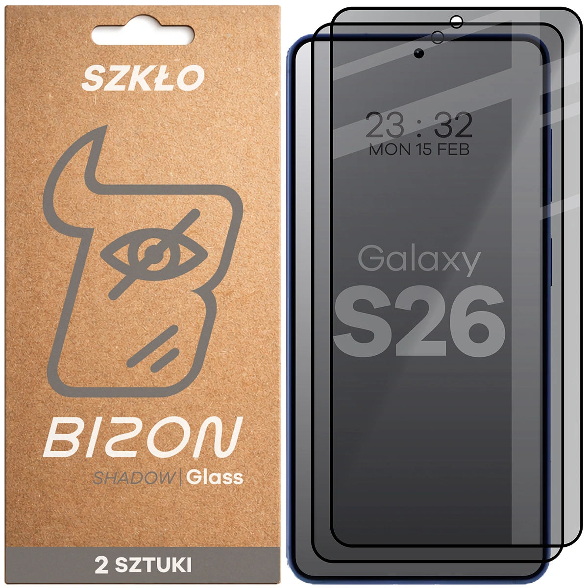 Szkło prywatyzujące Bizon Glass Edge Shadow Duo do Samsung Galaxy S26