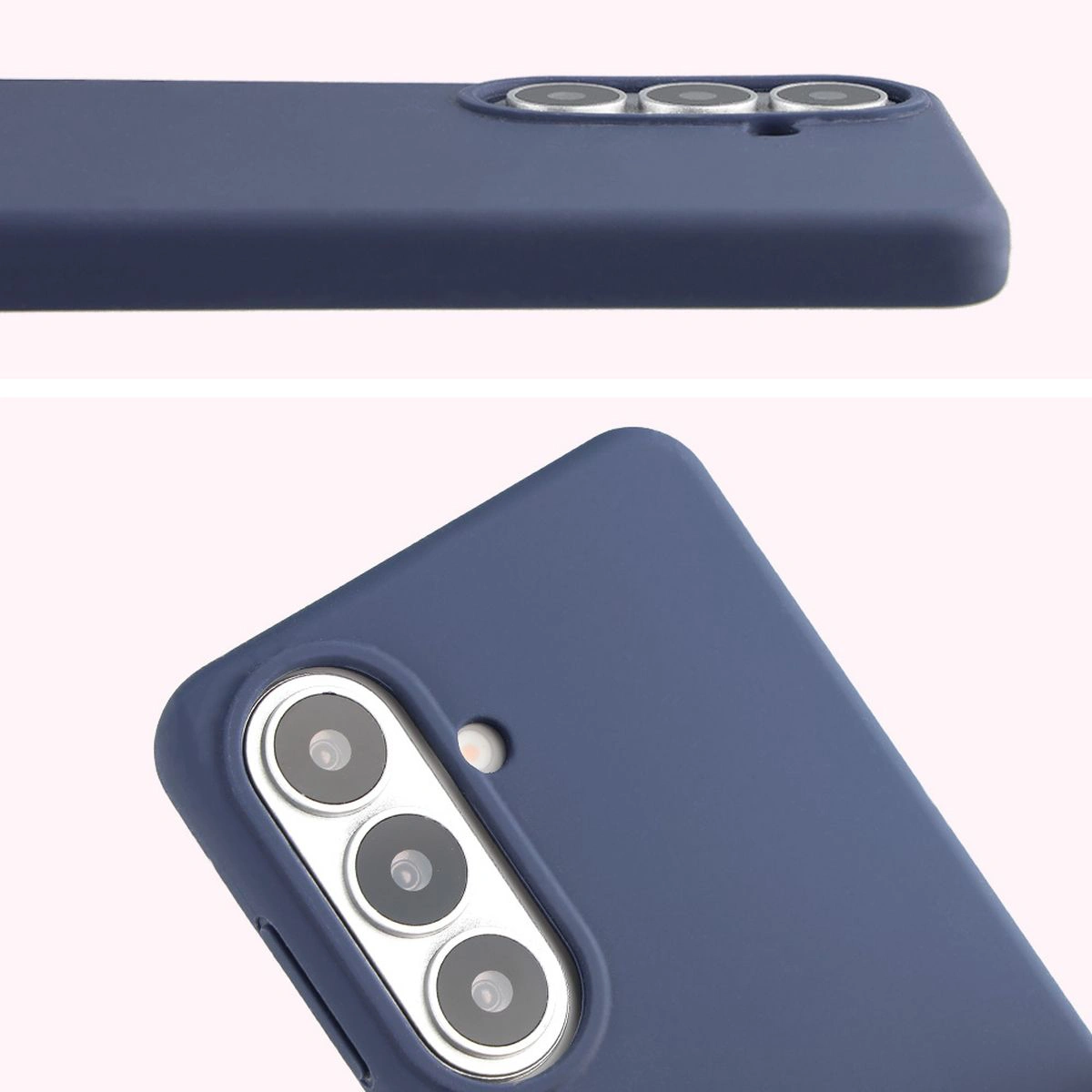 Prim-plan pe decupajul pentru camere în husa Bizon Soft Case pentru Samsung Galaxy S26