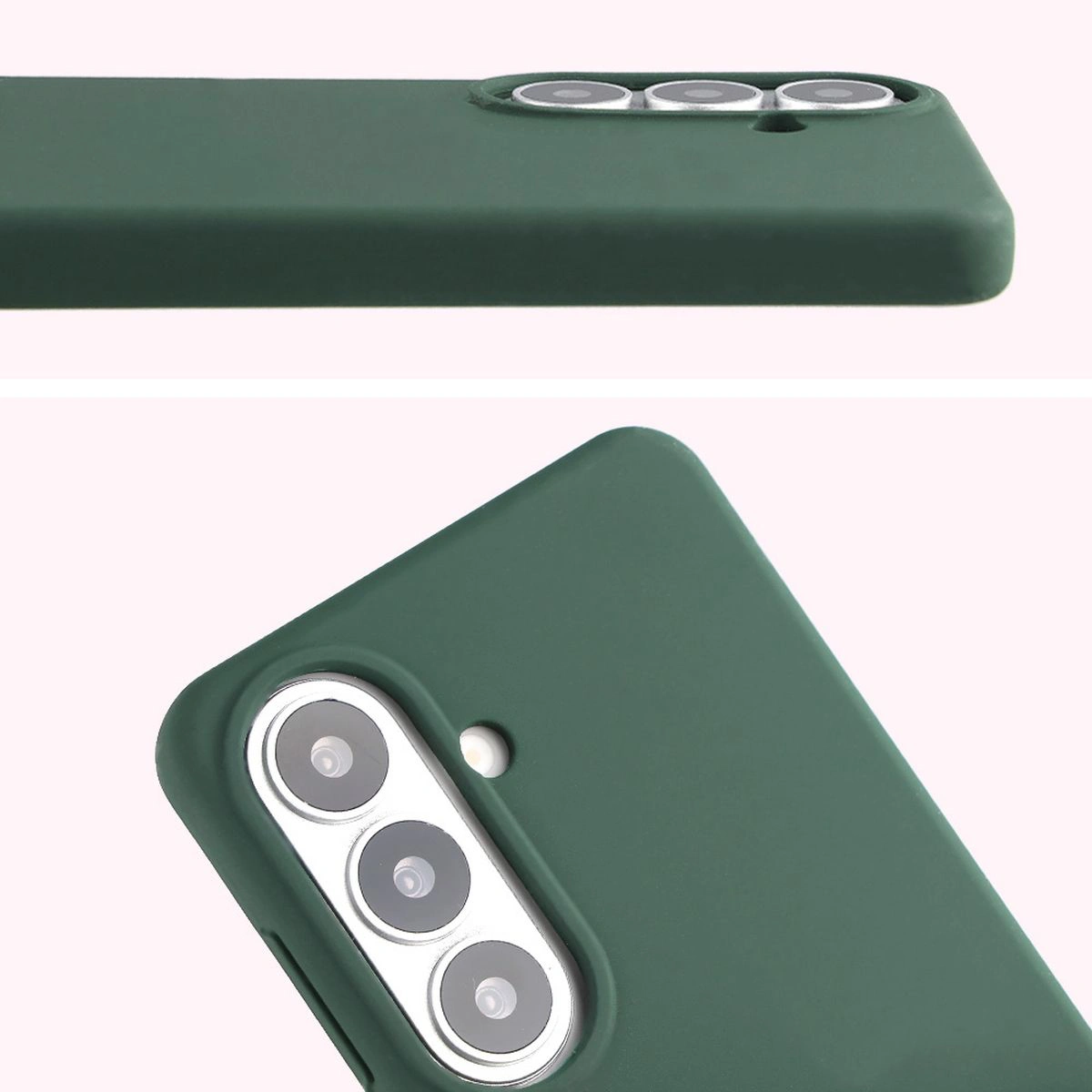Zbliżenie na wycięcie na obiektywy w etui Bizon Soft Case do Samsung Galaxy S26
