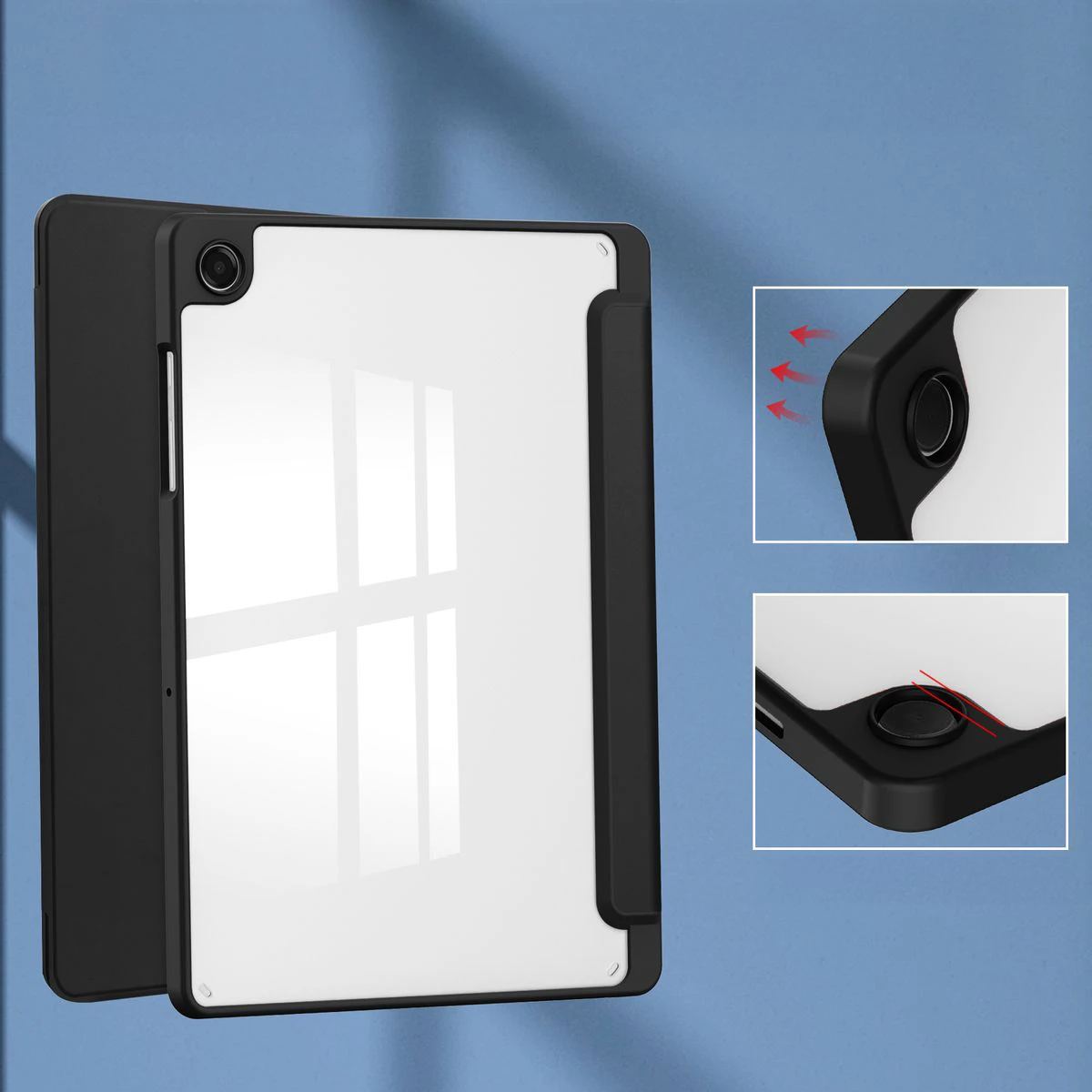 Features of the Bizon Tab Clear Matt case for Samsung Galaxy Tab A11 Plus / Samsung Galaxy Tab A9 Plus