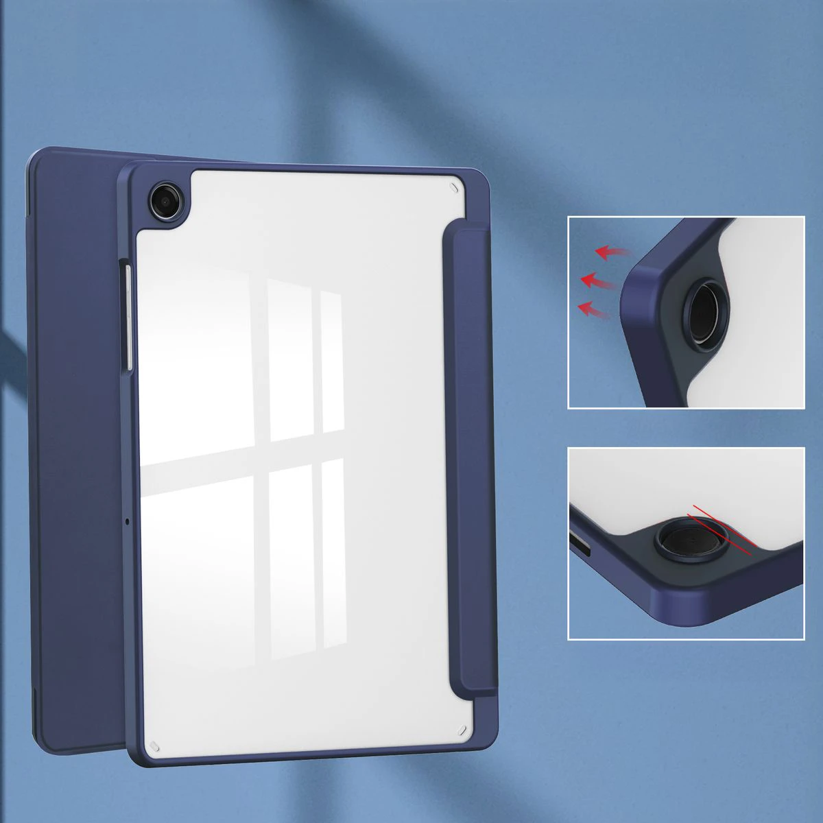 Features of the Bizon Tab Clear Matt case for Samsung Galaxy Tab A11 Plus / Samsung Galaxy Tab A9 Plus