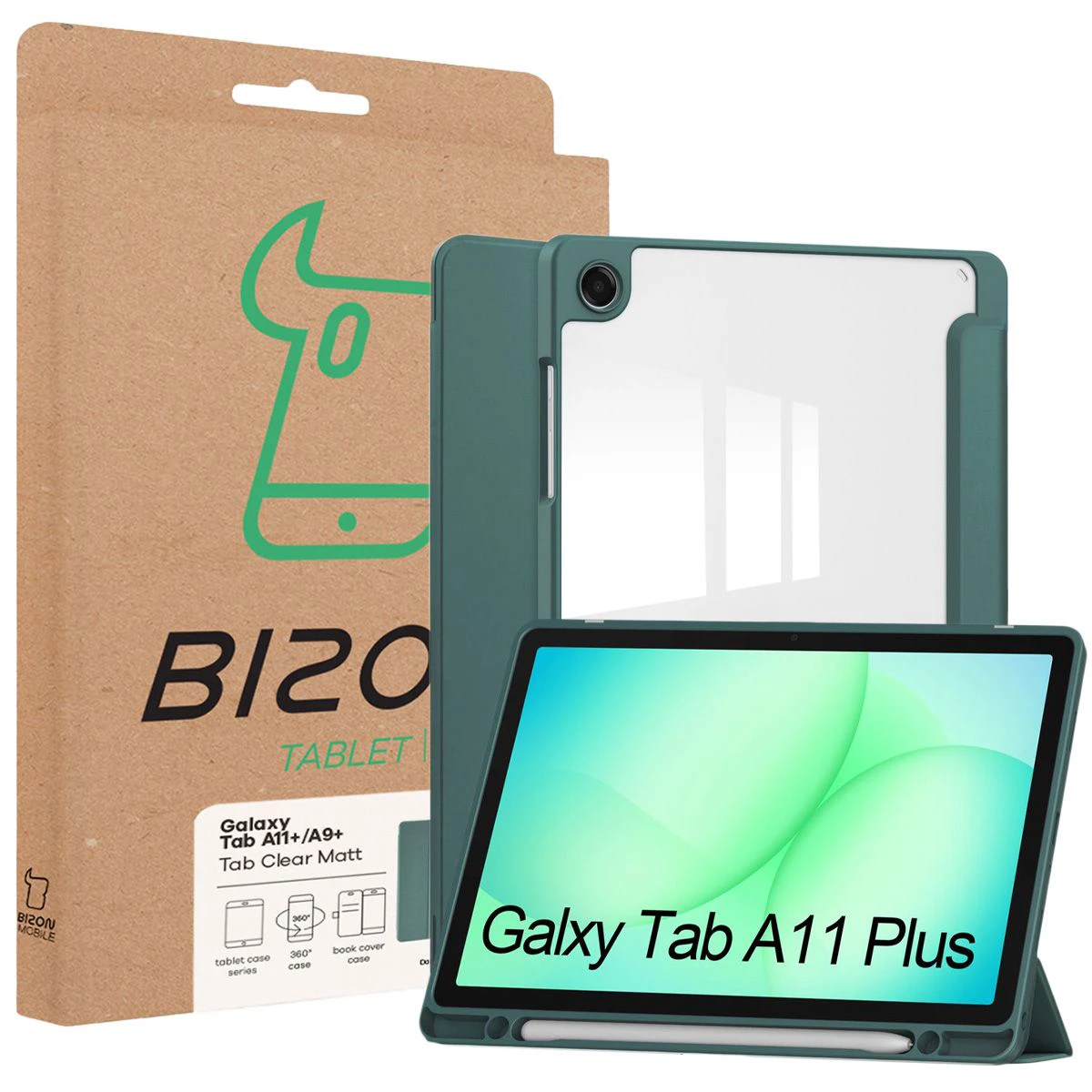 Bizon Tab Clear Matt – case box for Samsung Galaxy Tab A11 Plus / Samsung Galaxy Tab A9 Plus