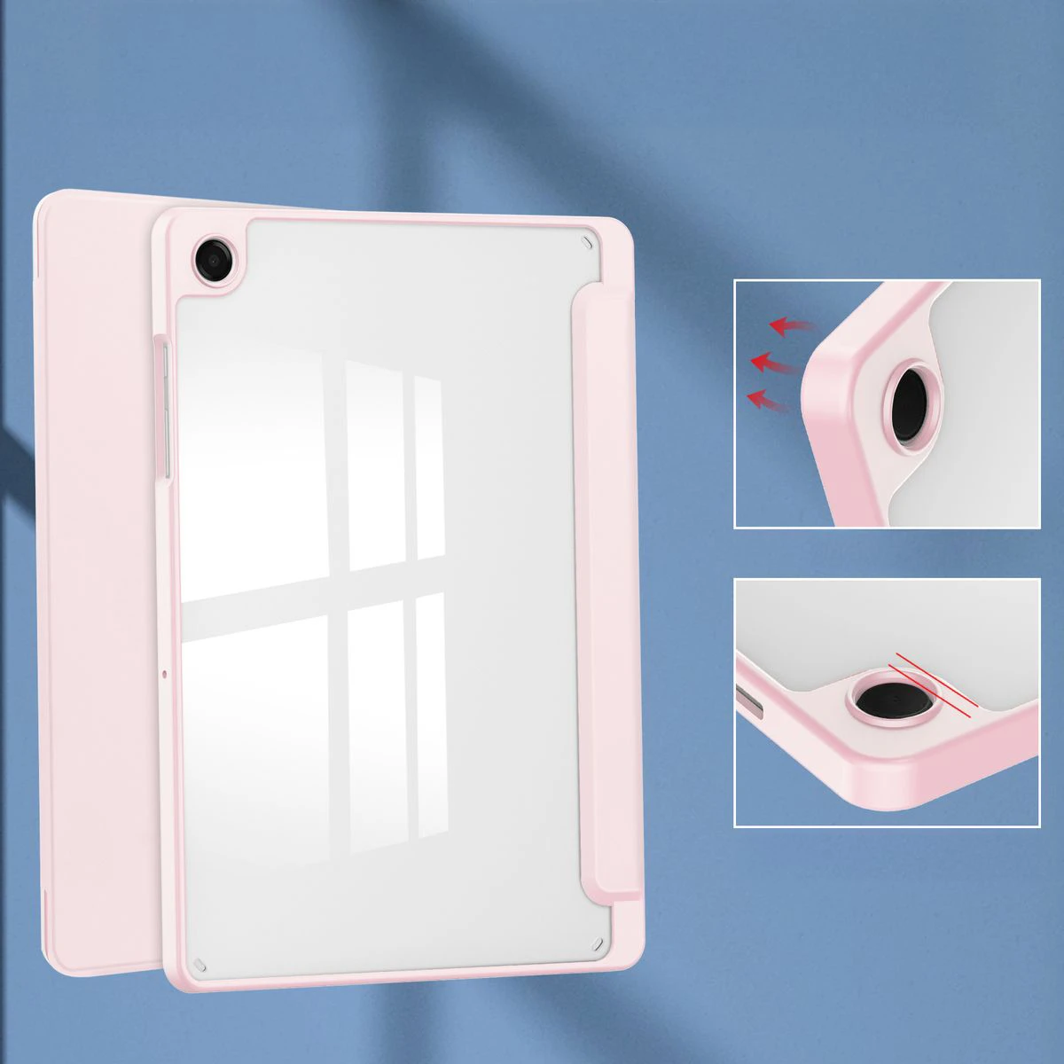 Features of the Bizon Tab Clear Matt case for Samsung Galaxy Tab A11 Plus / Samsung Galaxy Tab A9 Plus