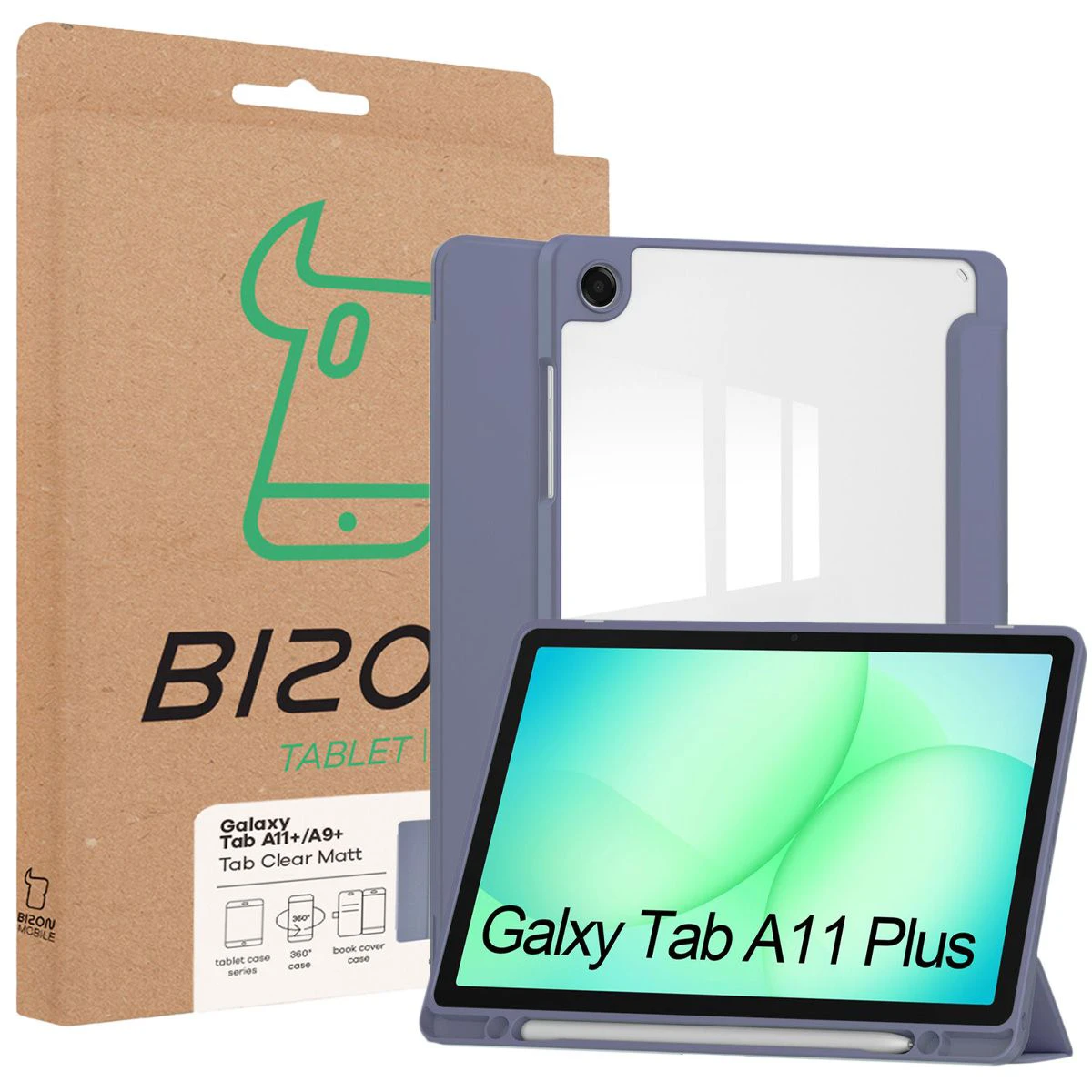 Bizon Tab Clear Matt – case for Samsung Galaxy Tab A11 Plus / Samsung Galaxy Tab A9 Plus