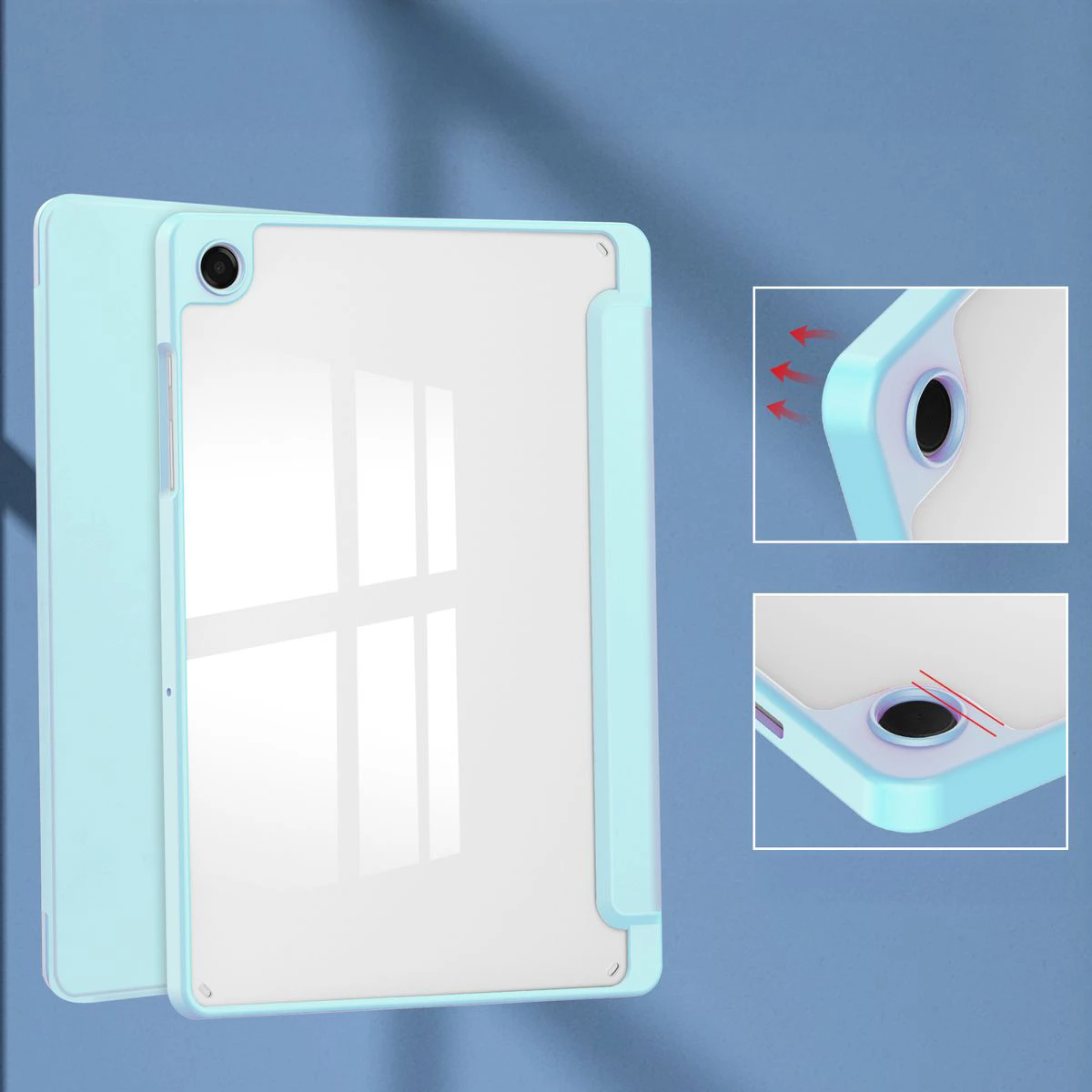 Eigenschaften der Hülle Bizon Tab Clear Matt für Samsung Galaxy Tab A11 Plus / Samsung Galaxy Tab A9 Plus