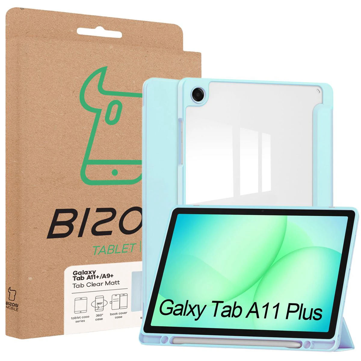 Bizon Tab Clear Matt – Hülle für Samsung Galaxy Tab A11 Plus / Samsung Galaxy Tab A9 Plus