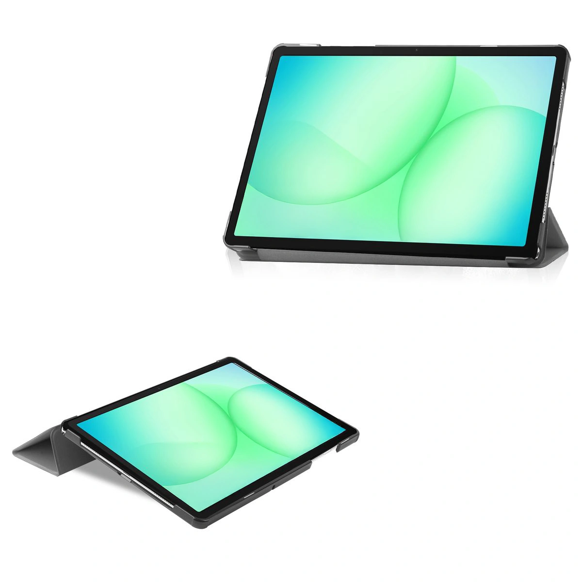 Bizon Case Tab Croc flap case on stands set at two angles for Samsung Galaxy Tab A11 Plus / Samsung Galaxy Tab A9 Plus