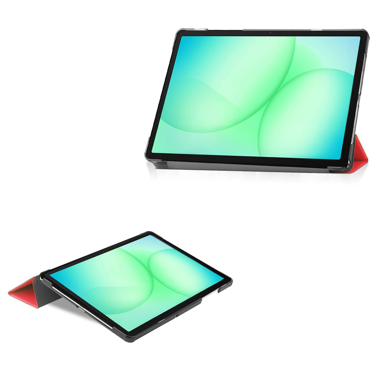 Bizon Case Tab Croc flip case on stands set at two angles for Samsung Galaxy Tab A11 Plus / Samsung Galaxy Tab A9 Plus