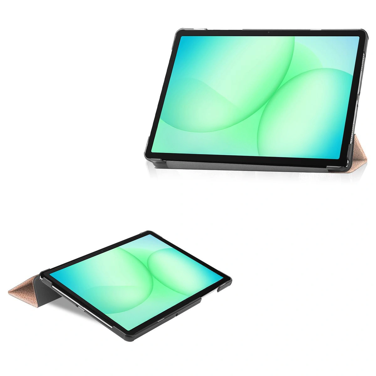 Bizon Case Tab Croc flap case on stands set at two angles for Samsung Galaxy Tab A11 Plus / Samsung Galaxy Tab A9 Plus