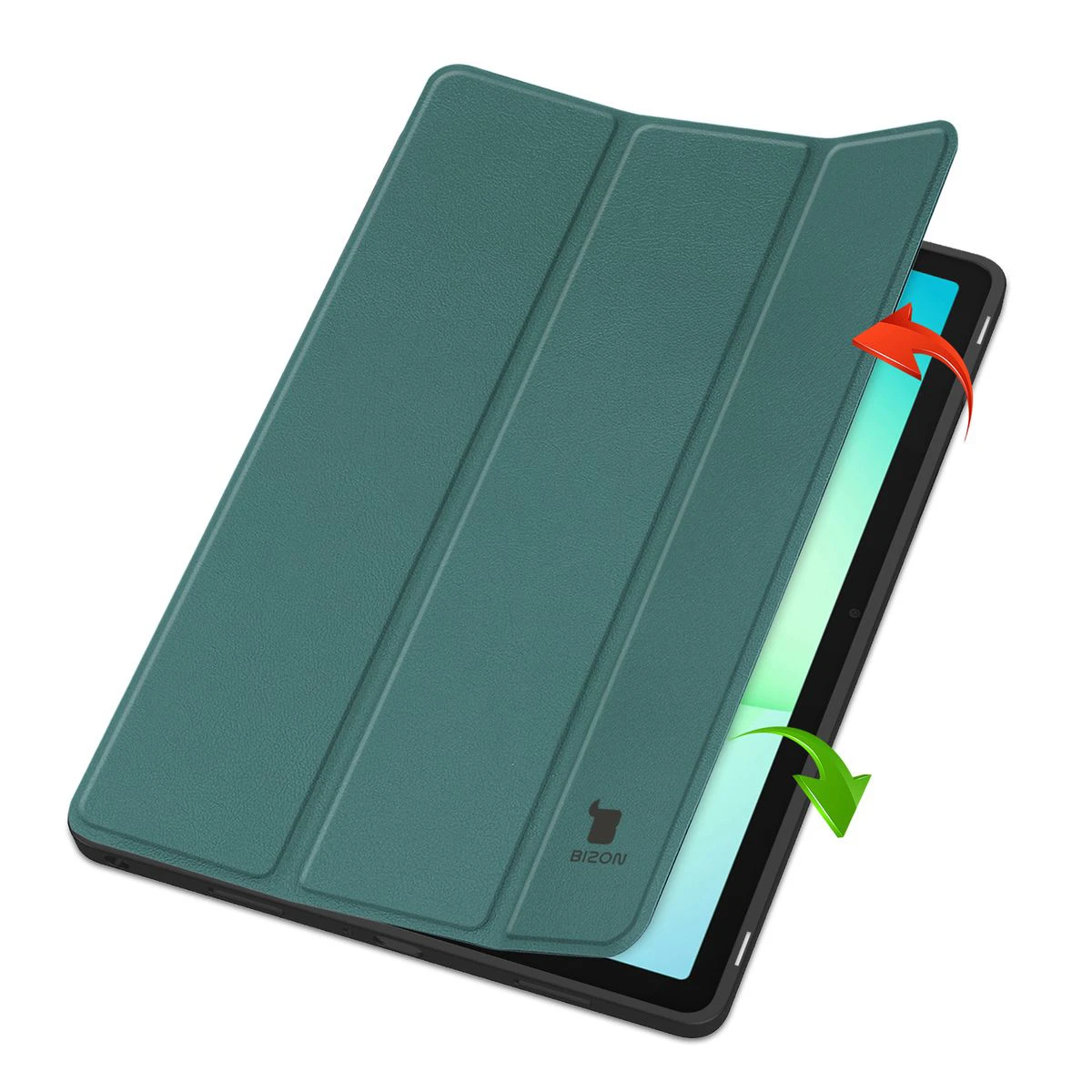 Zwei Etuis auf Ständern, die die Standfunktion für Samsung Galaxy Tab A11 Plus / Samsung Galaxy Tab A9 Plus zeigen