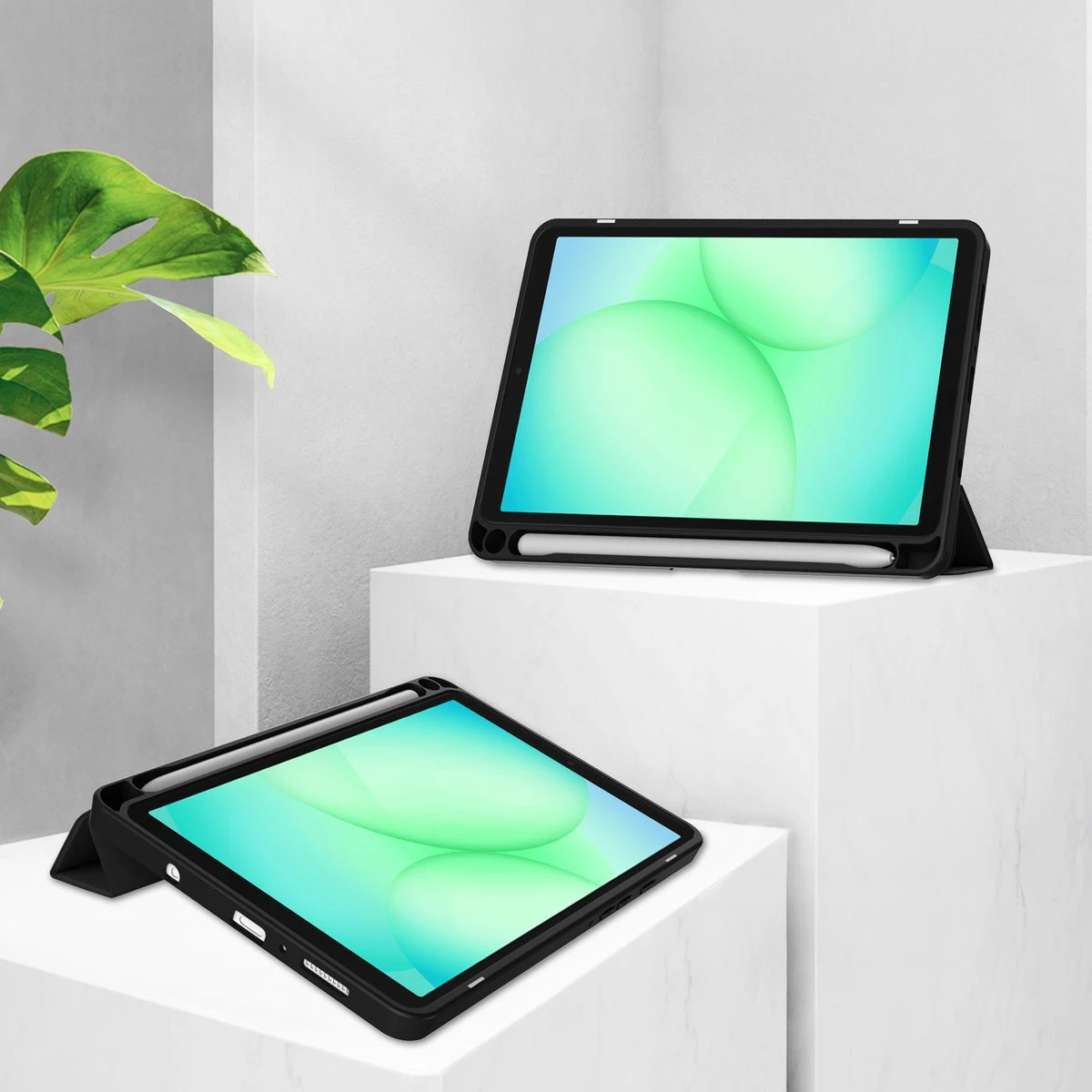 Ständerfunktion in der Bizon Tab Clear Matt Hülle für Samsung Galaxy Tab A11 / Samsung Galaxy Tab A9