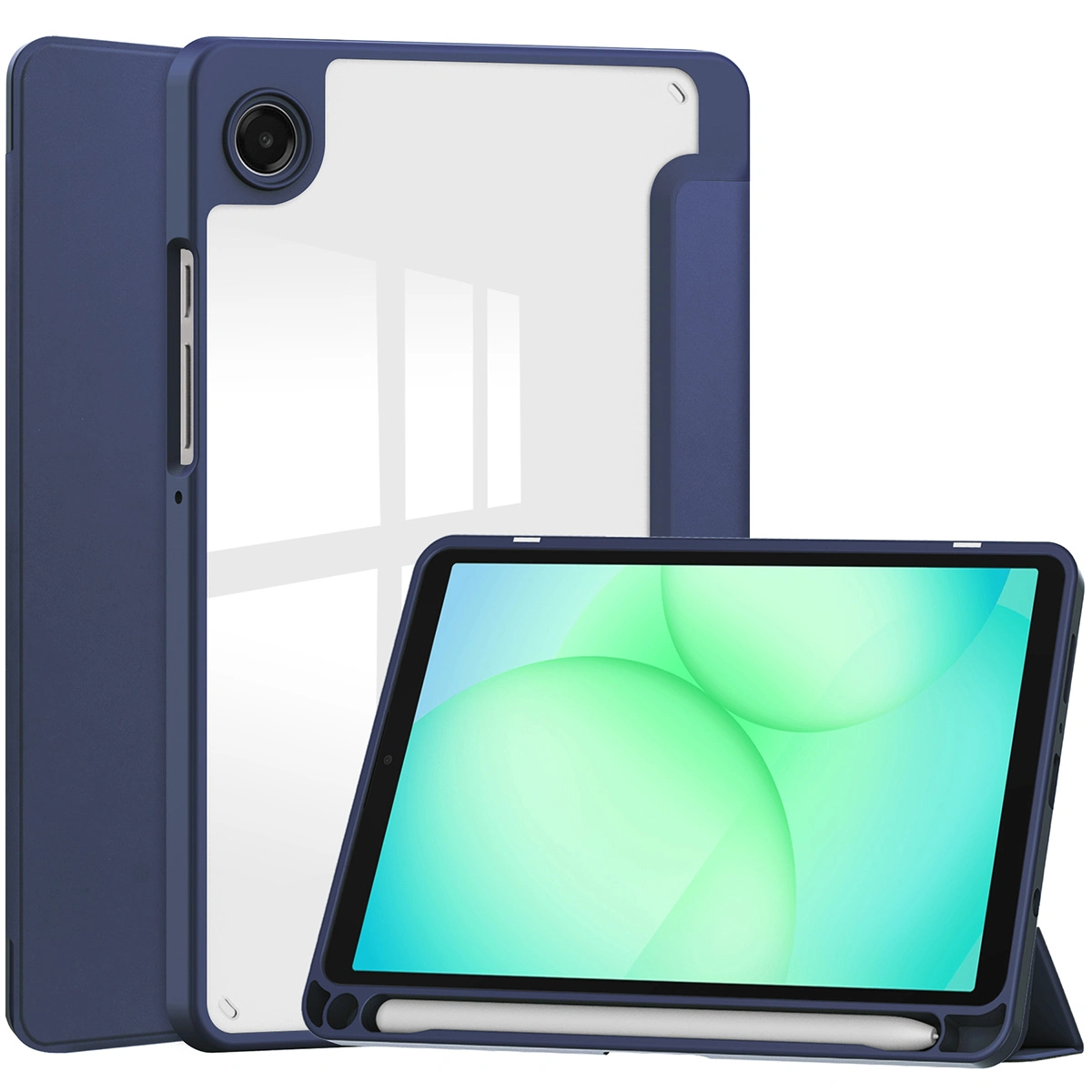 Dedicated stylus slot in the Bizon Tab Case Clear Matt for Samsung Galaxy Tab A11 / Samsung Galaxy Tab A9
