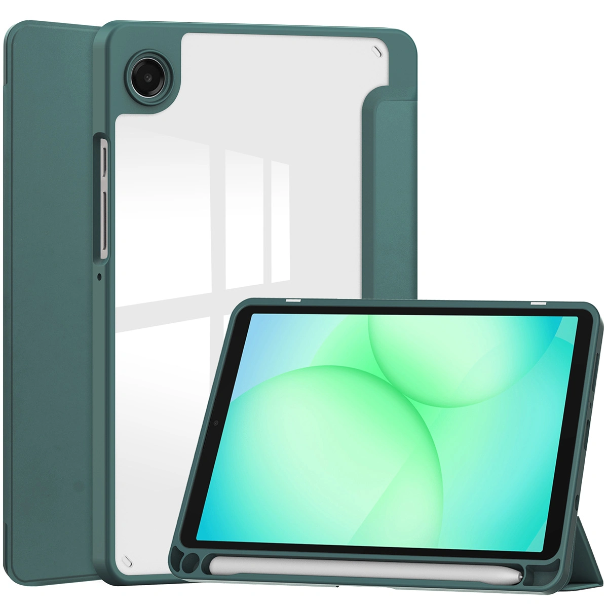 Dedicated stylus slot in the Bizon Tab Case Clear Matt for Samsung Galaxy Tab A11 / Samsung Galaxy Tab A9