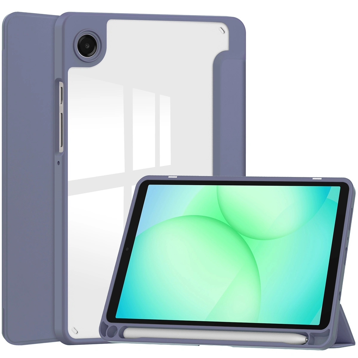 Dedizierter Slot für den Stift in der Hülle Bizon Tab Case Clear Matt für Samsung Galaxy Tab A11 / Samsung Galaxy Tab A9