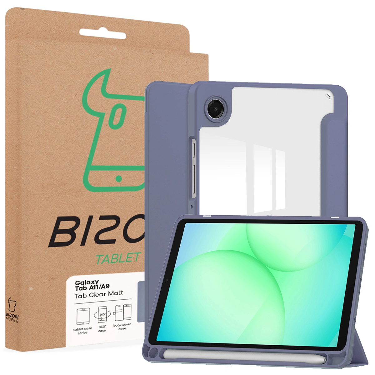 Bizon Tab Clear Matt – Verpackung mit Hülle für Samsung Galaxy Tab A11 / Samsung Galaxy Tab A9