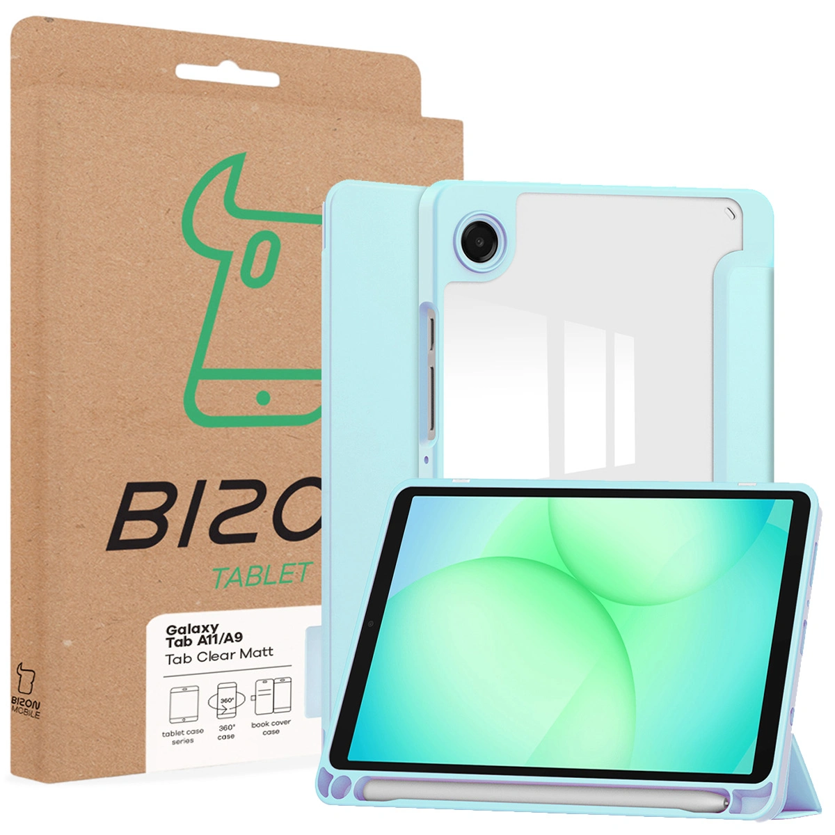 Bizon Tab Clear Matt – Verpackung mit Hülle für Samsung Galaxy Tab A11 / Samsung Galaxy Tab A9