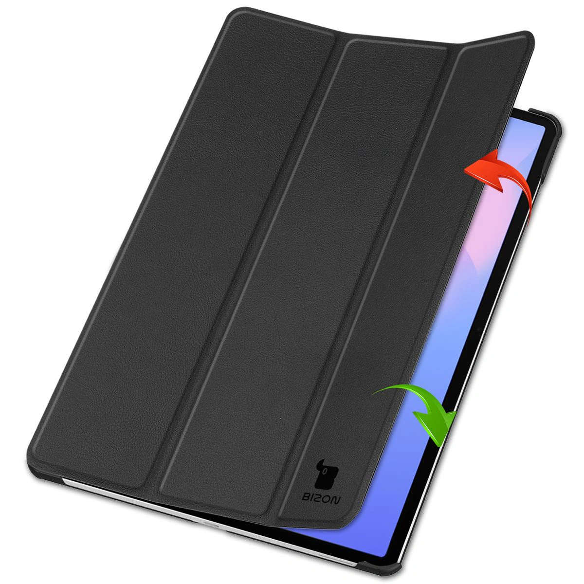 Bizon Case Tab Croc flip case from the front for Samsung Galaxy Tab S10 FE Plus