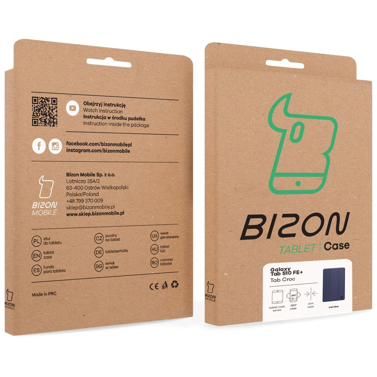 Cutie din carton pentru Bizon Case cu eticheta dedicată pentru Samsung Galaxy Tab S10 FE Plus