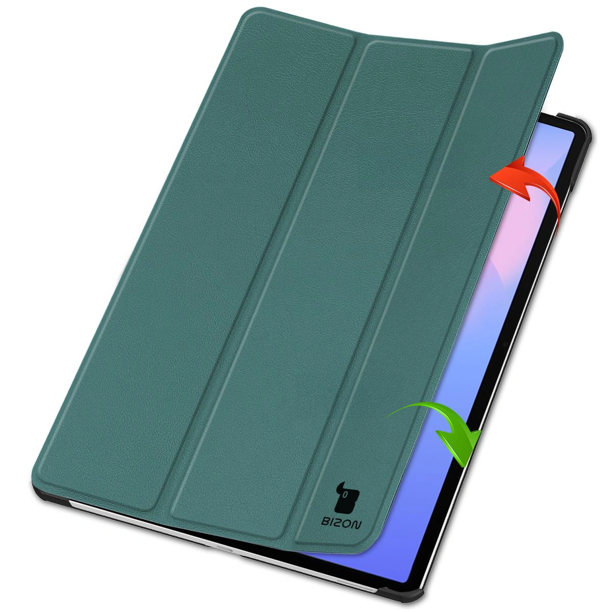 Etui z klapką Bizon Case Tab Croc od frontu do Samsung Galaxy Tab S10 FE Plus
